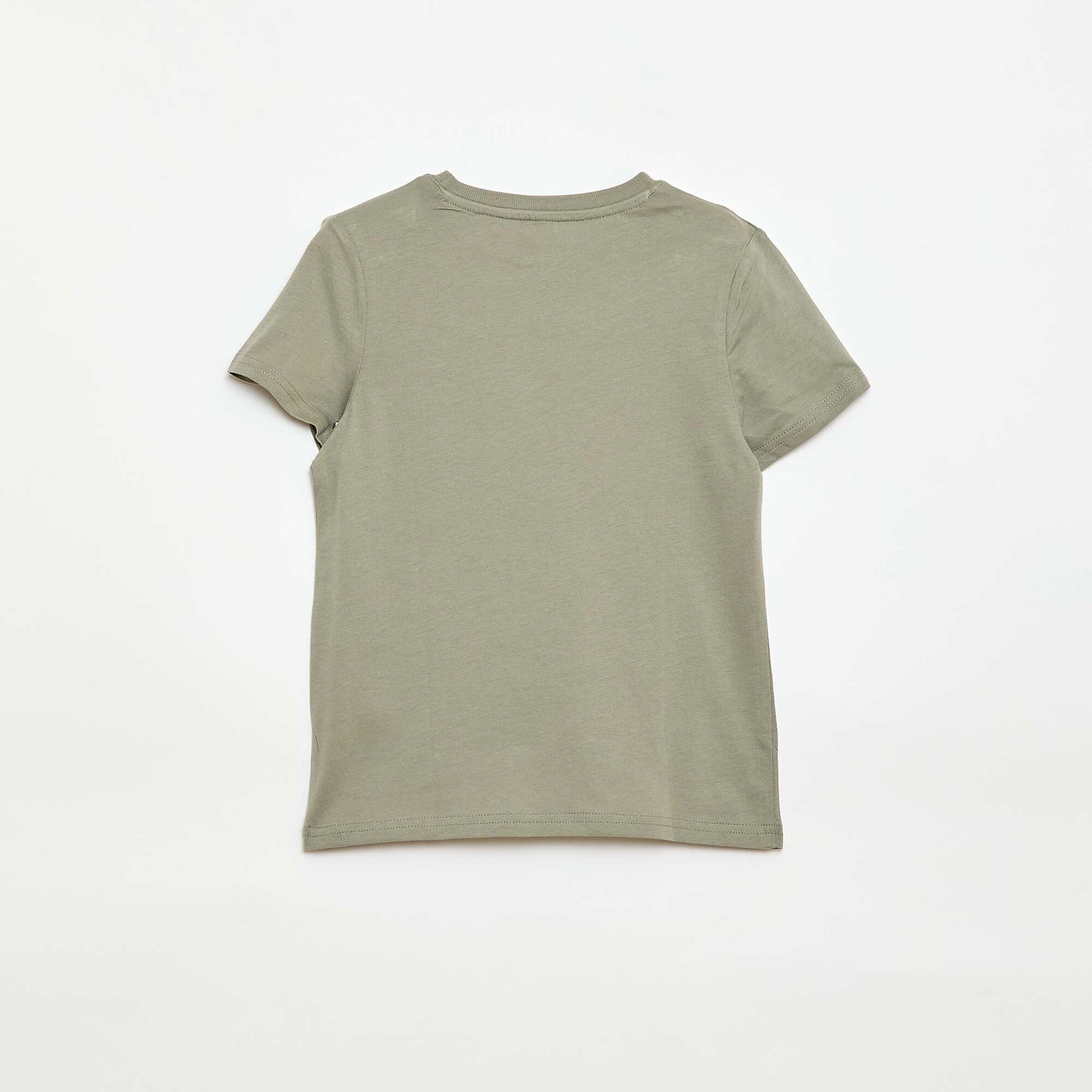 T-shirt basique en jersey uni VERT