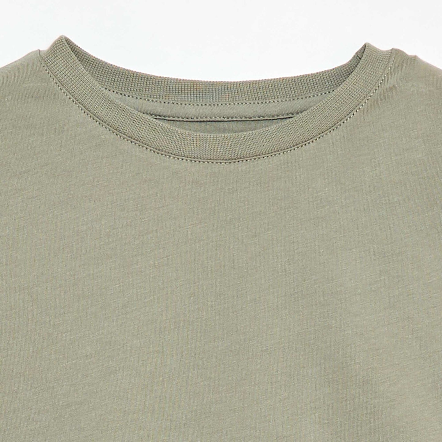T-shirt basique en jersey uni VERT