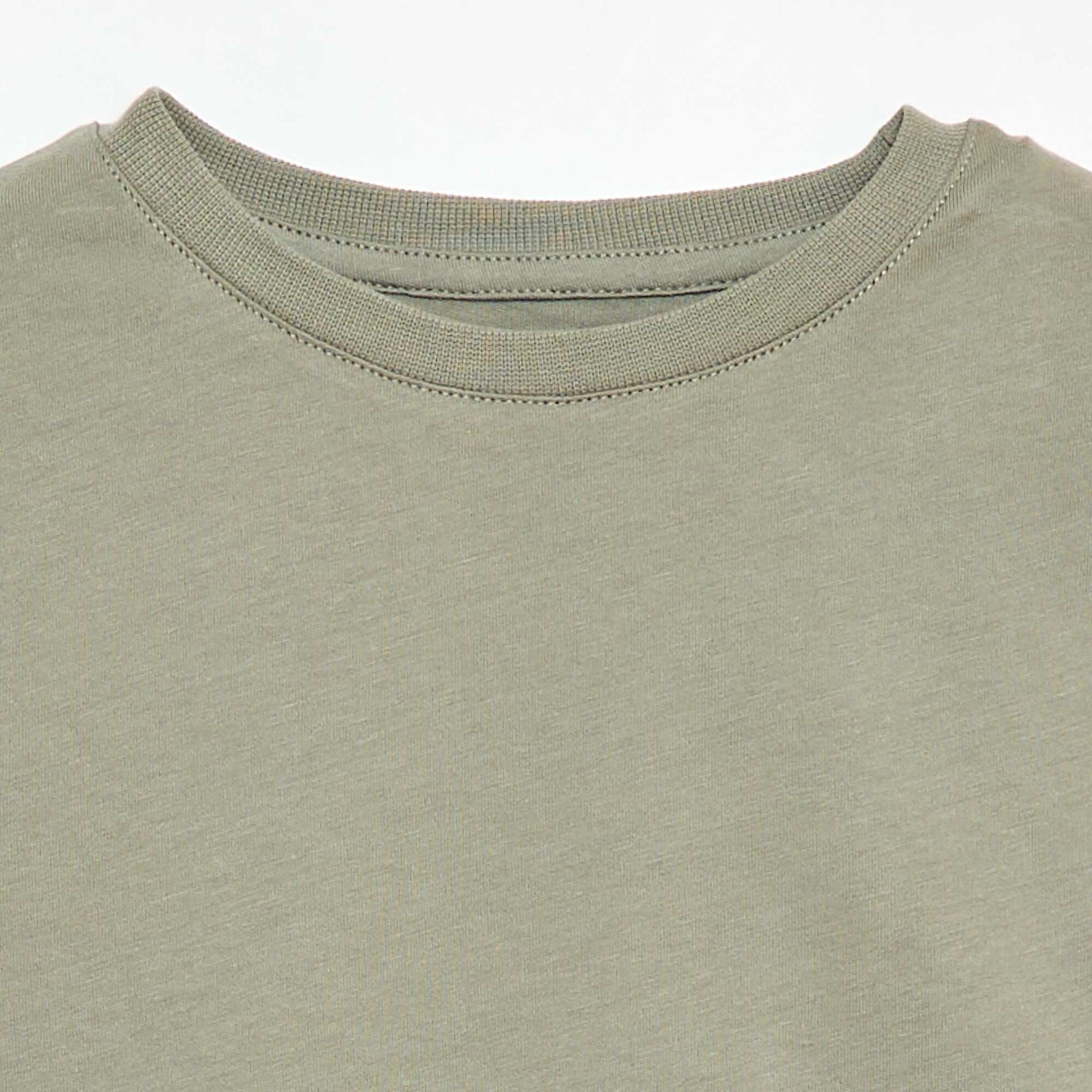 T-shirt basique en jersey uni VERT