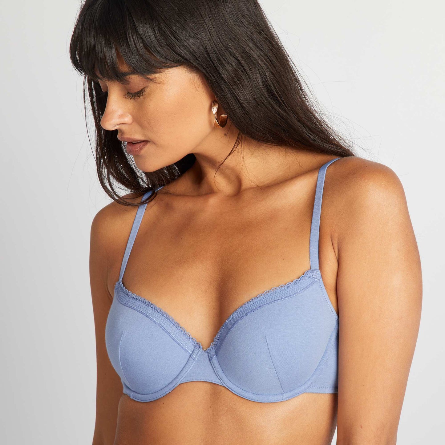 Soutien-gorge padd  coton Bleu