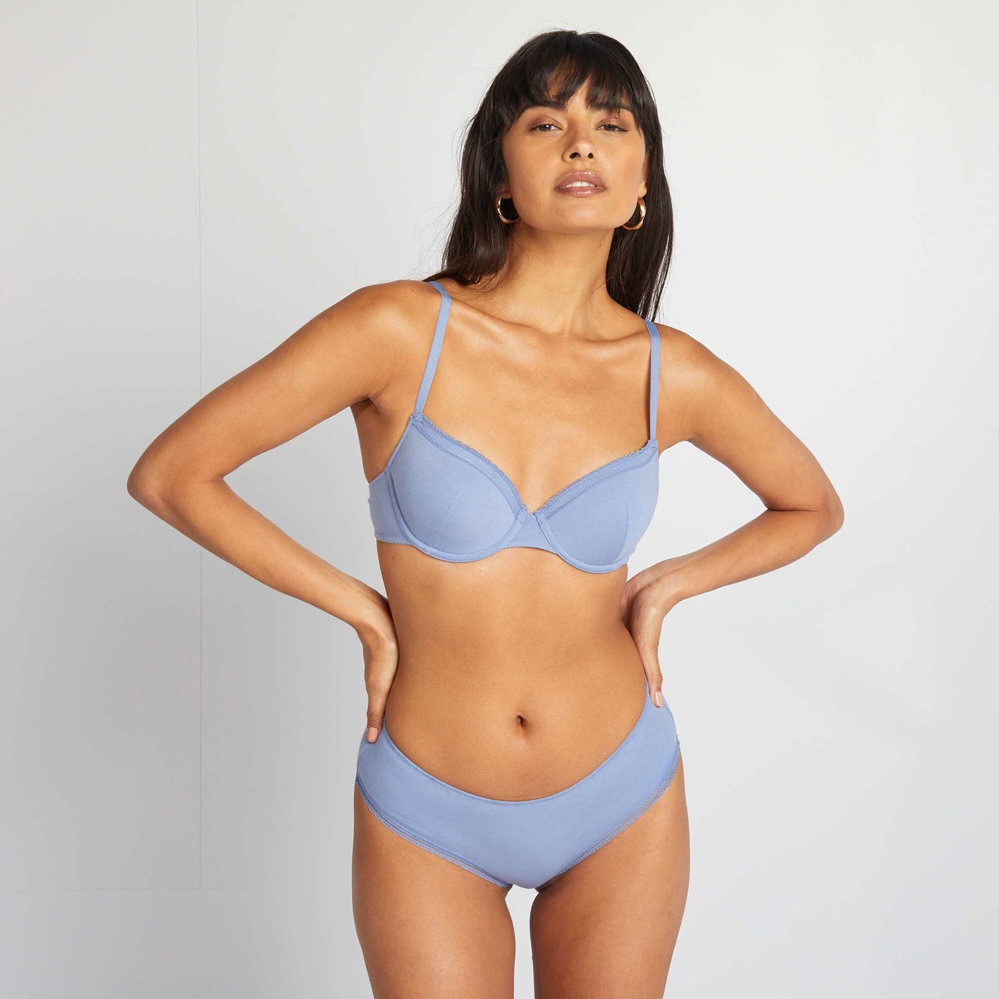 Soutien-gorge padd  coton Bleu