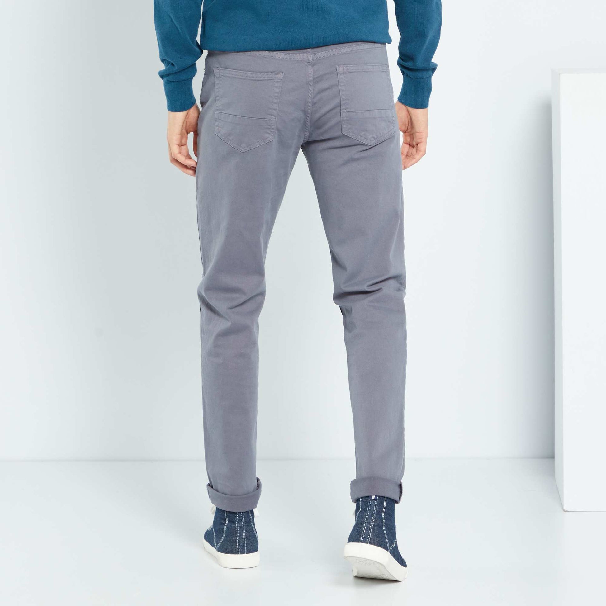 Chino slim 5 poches - L32 GRIS