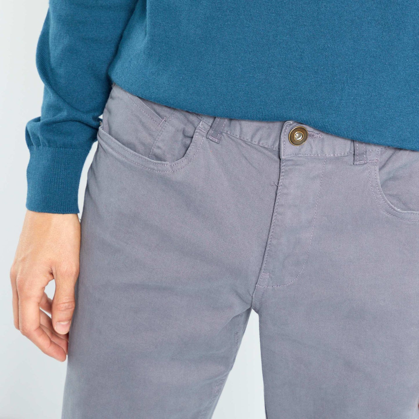 Chino slim 5 poches - L32 GRIS