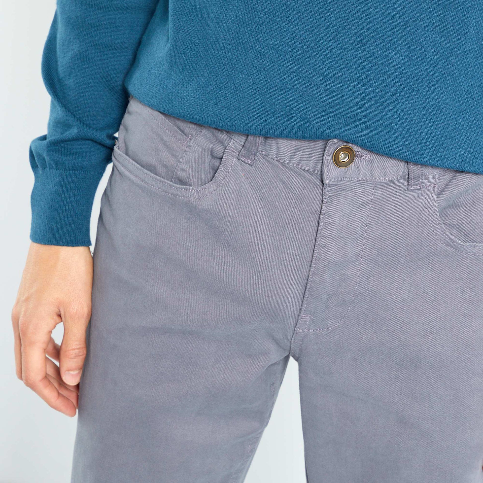 Chino slim 5 poches - L32 GRIS