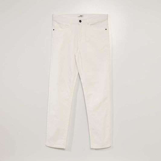 Jean slim 5 poches - L32 blanc