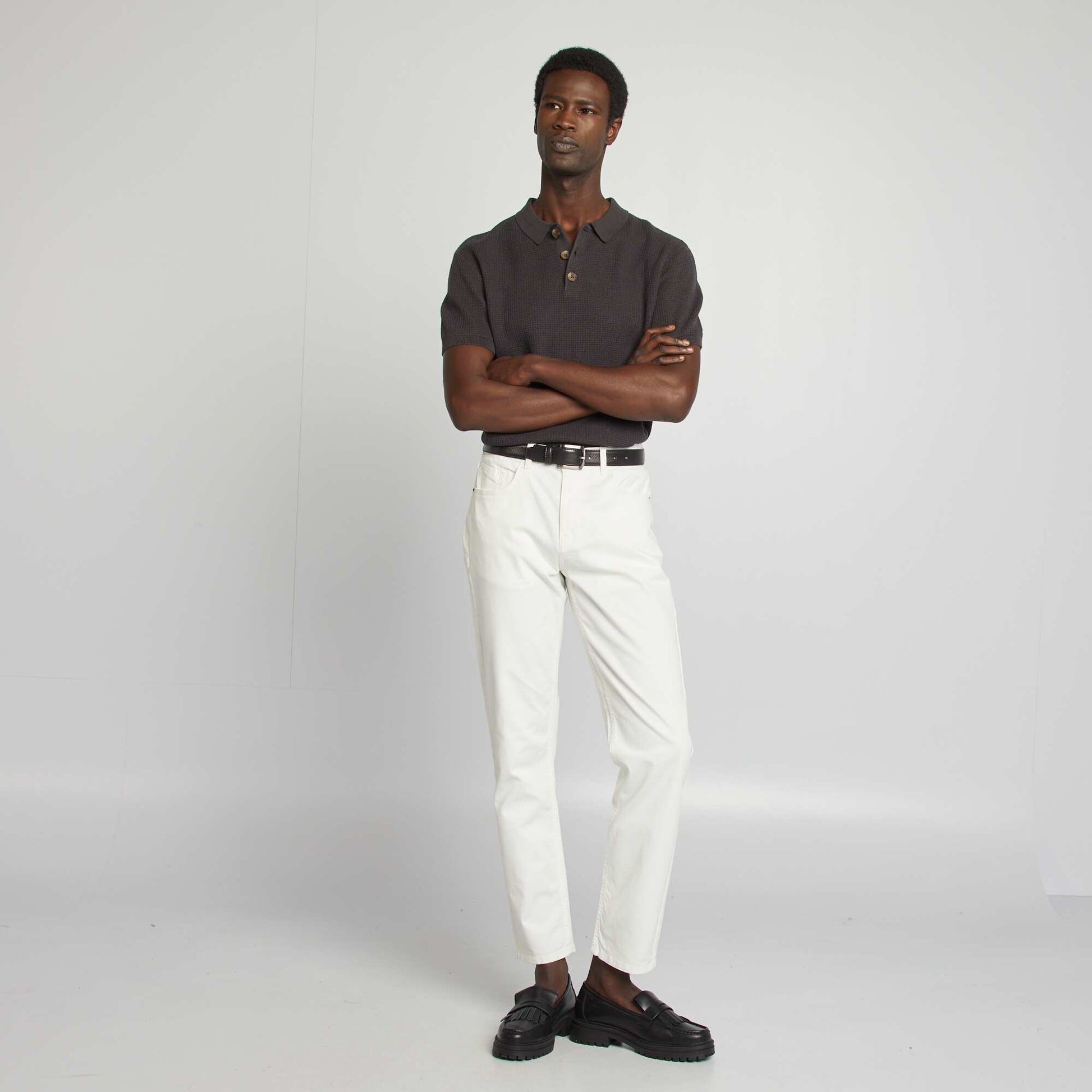 Chino slim 5 poches - L32 BLANC