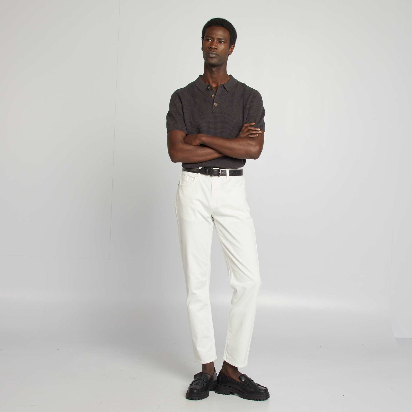 Chino slim 5 poches - L32 BLANC