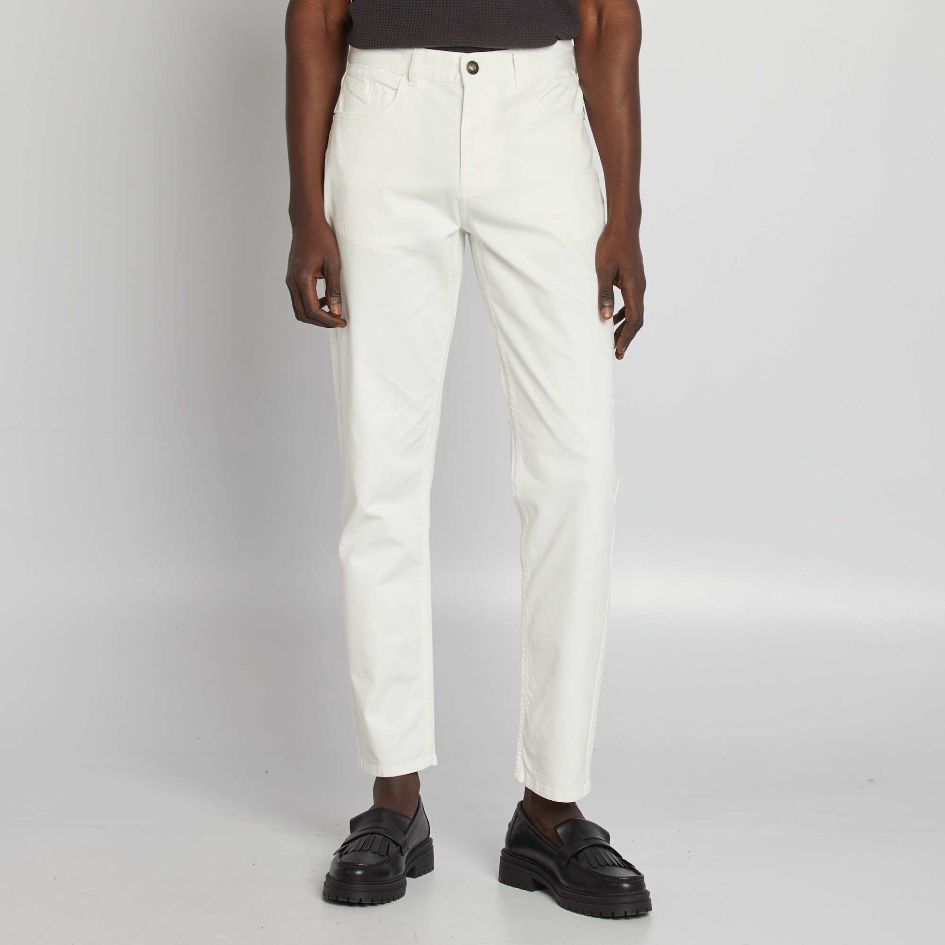 Chino slim 5 poches - L32 BLANC