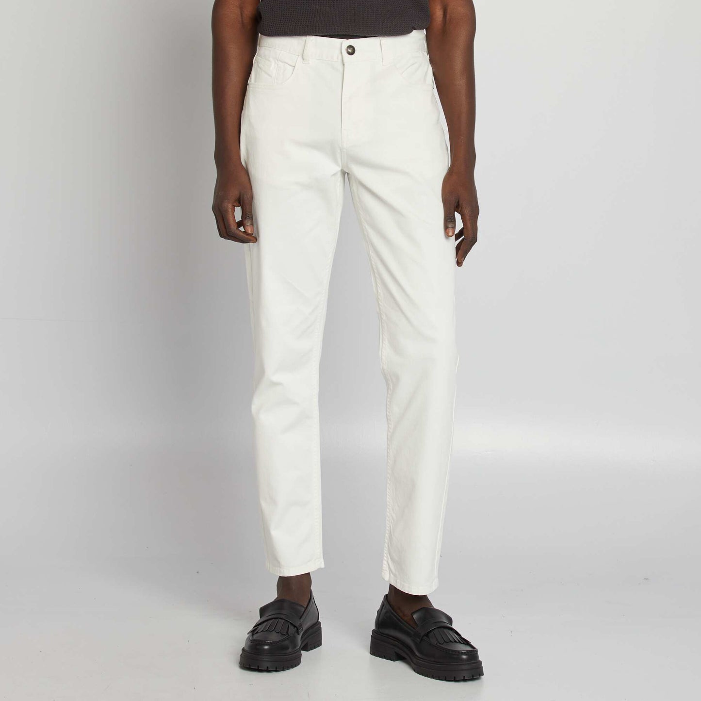 Chino slim 5 poches - L32 BLANC
