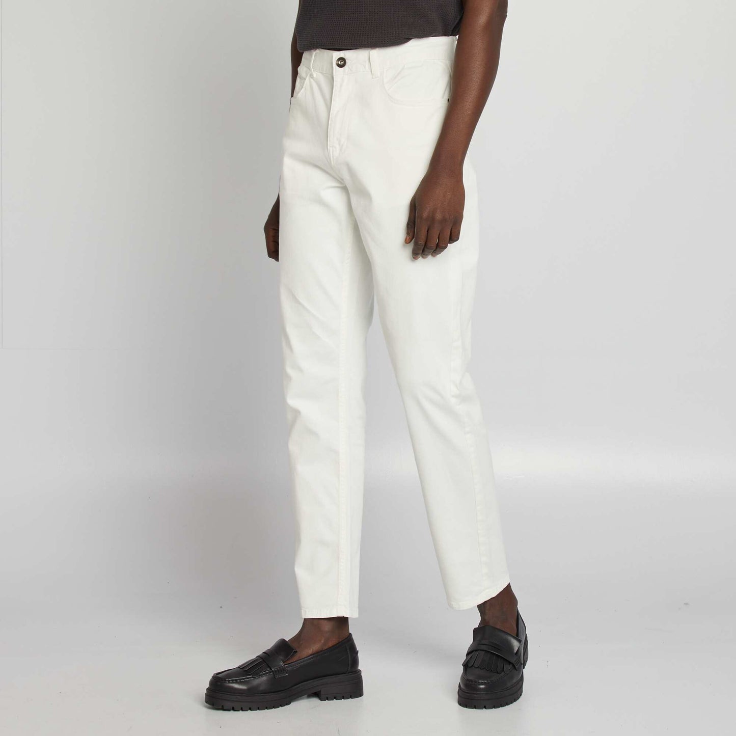 Chino slim 5 poches - L32 BLANC