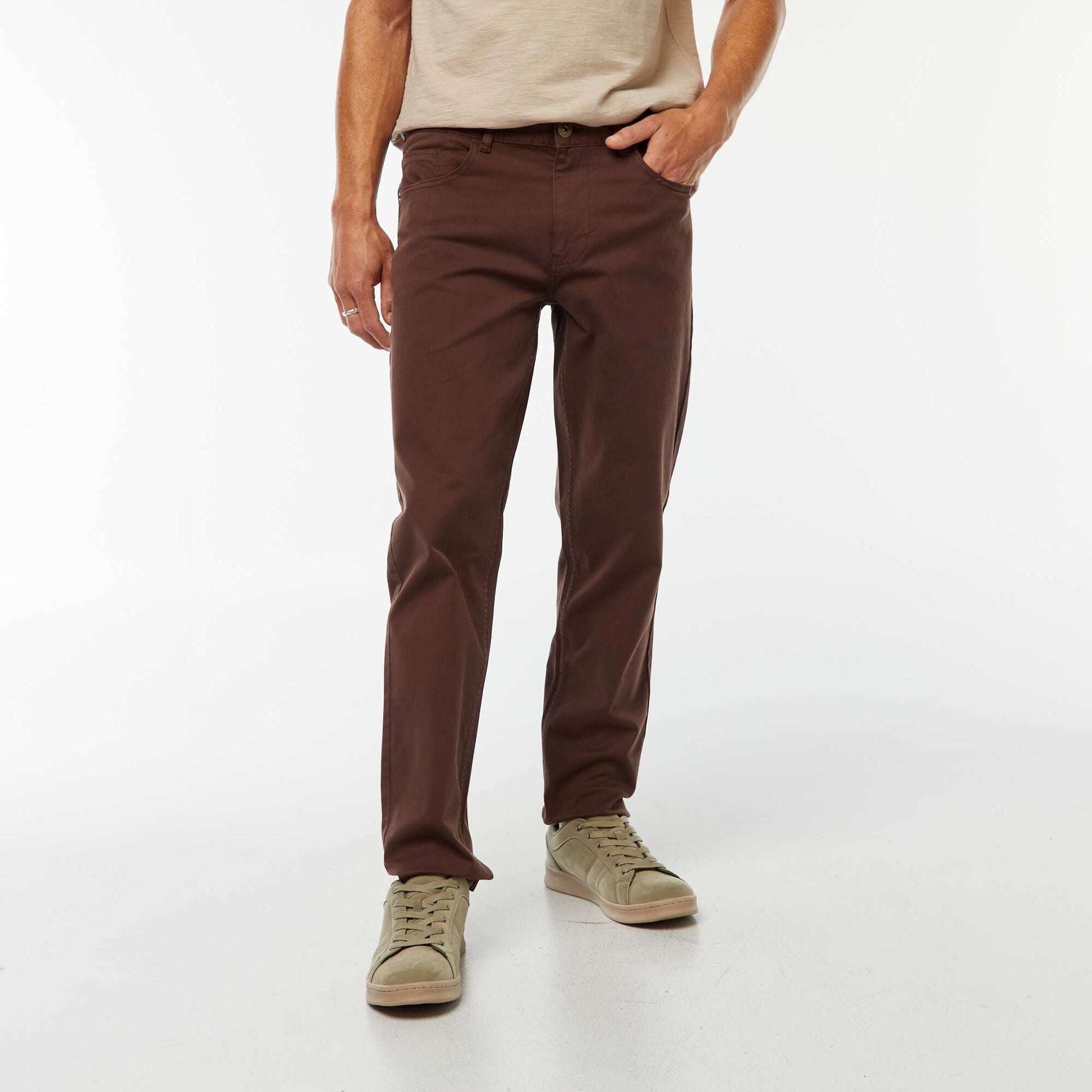 Chino slim 5 poches - L32 MARRON