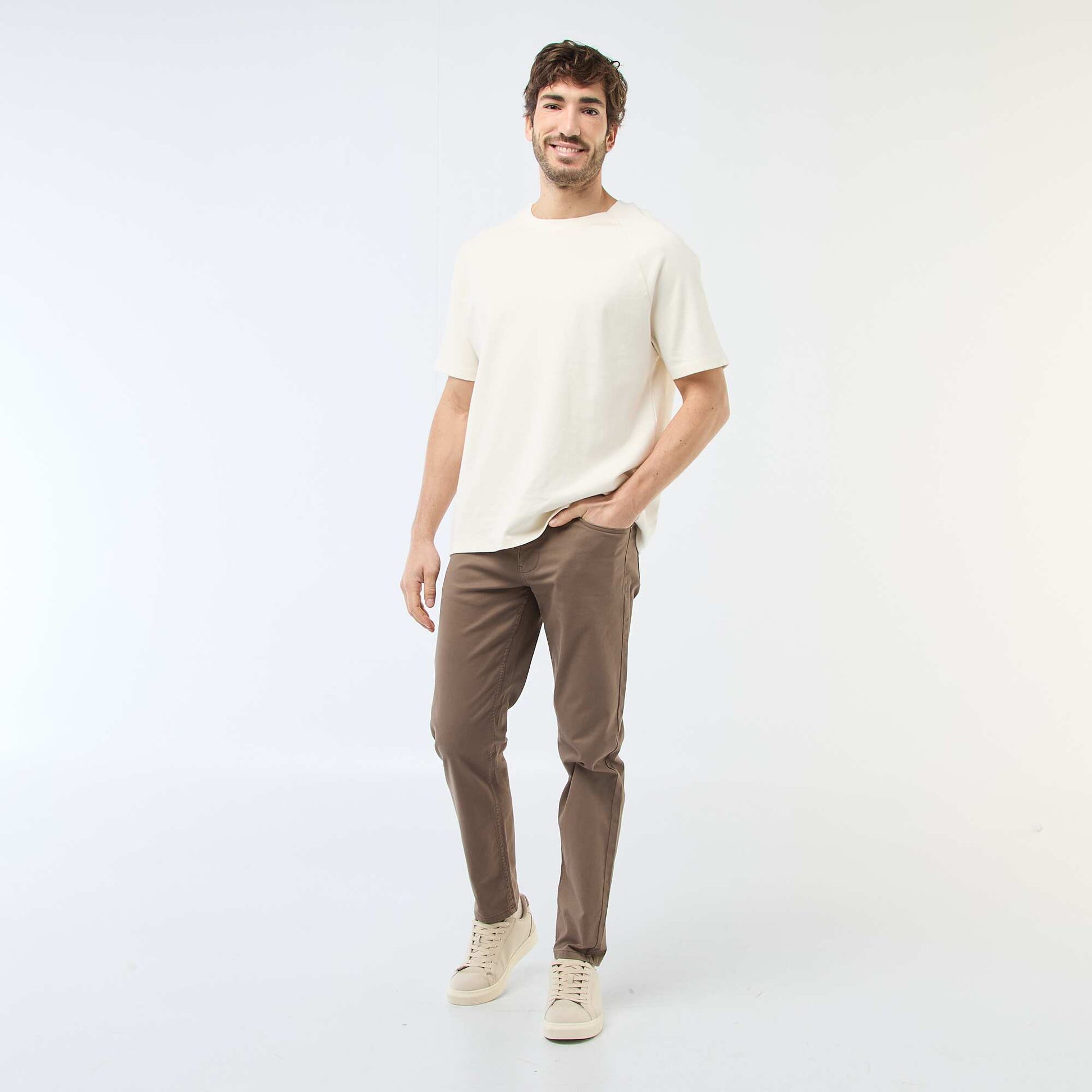 Chino slim 5 poches - L32 MARRON
