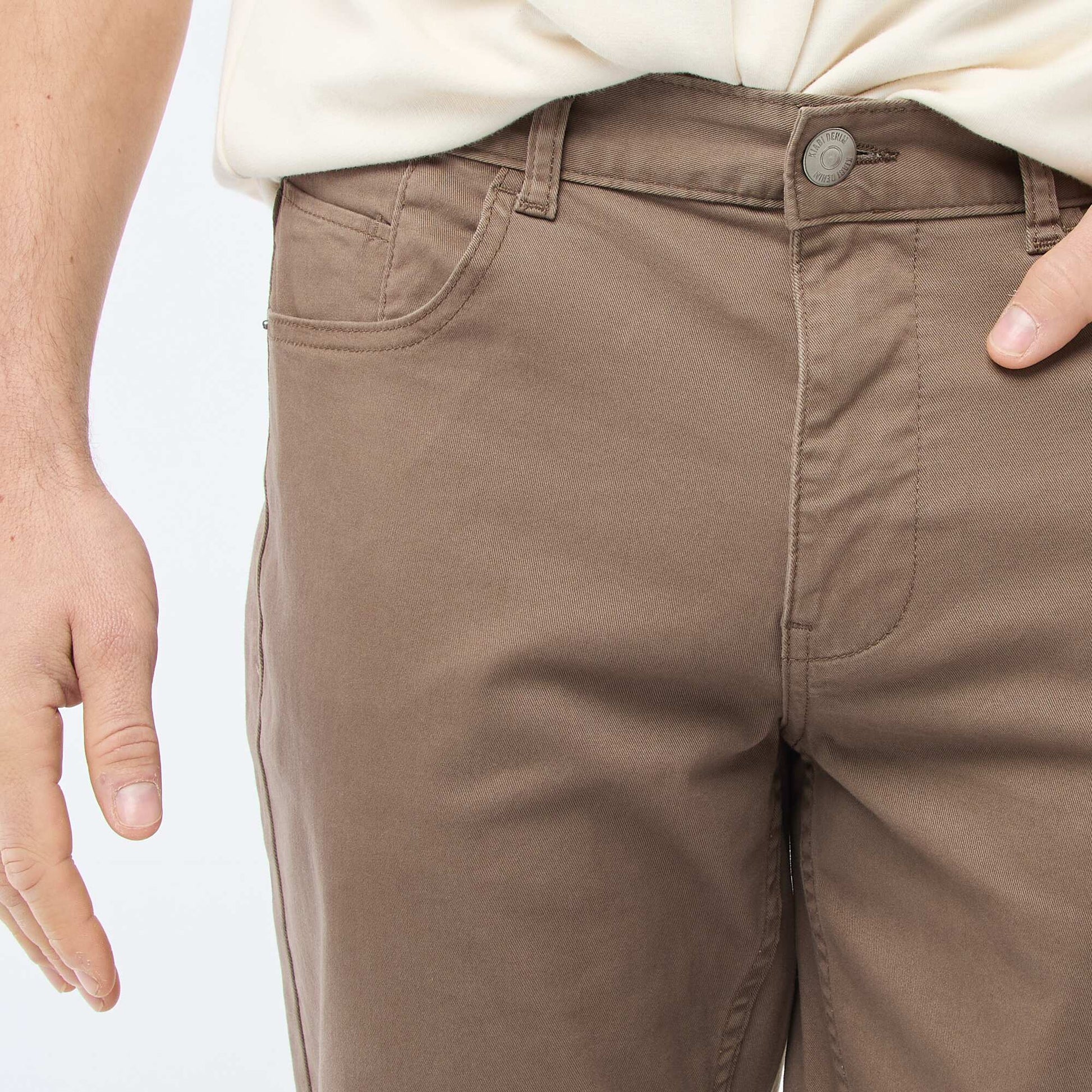 Chino slim 5 poches - L32 MARRON