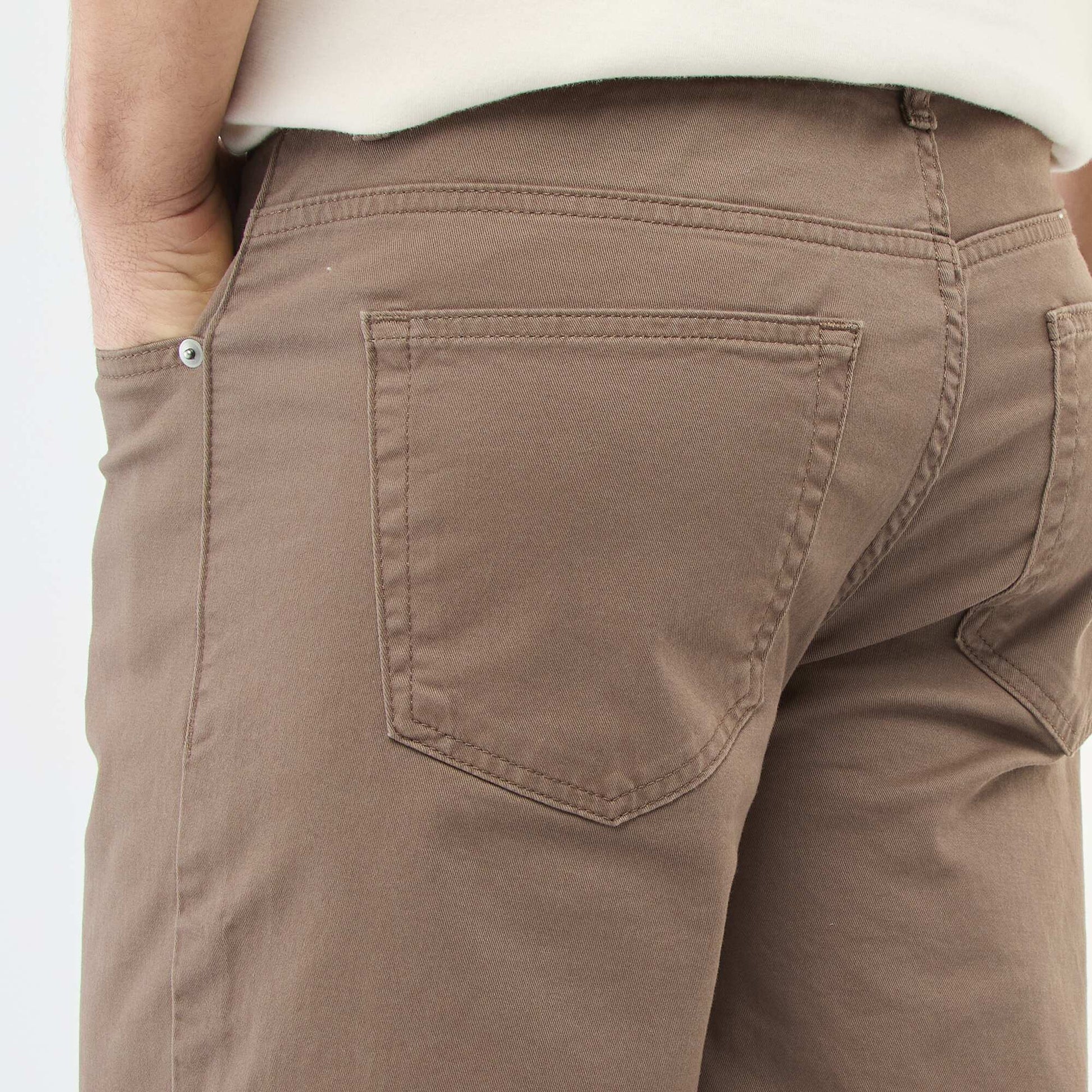 Chino slim 5 poches - L32 MARRON