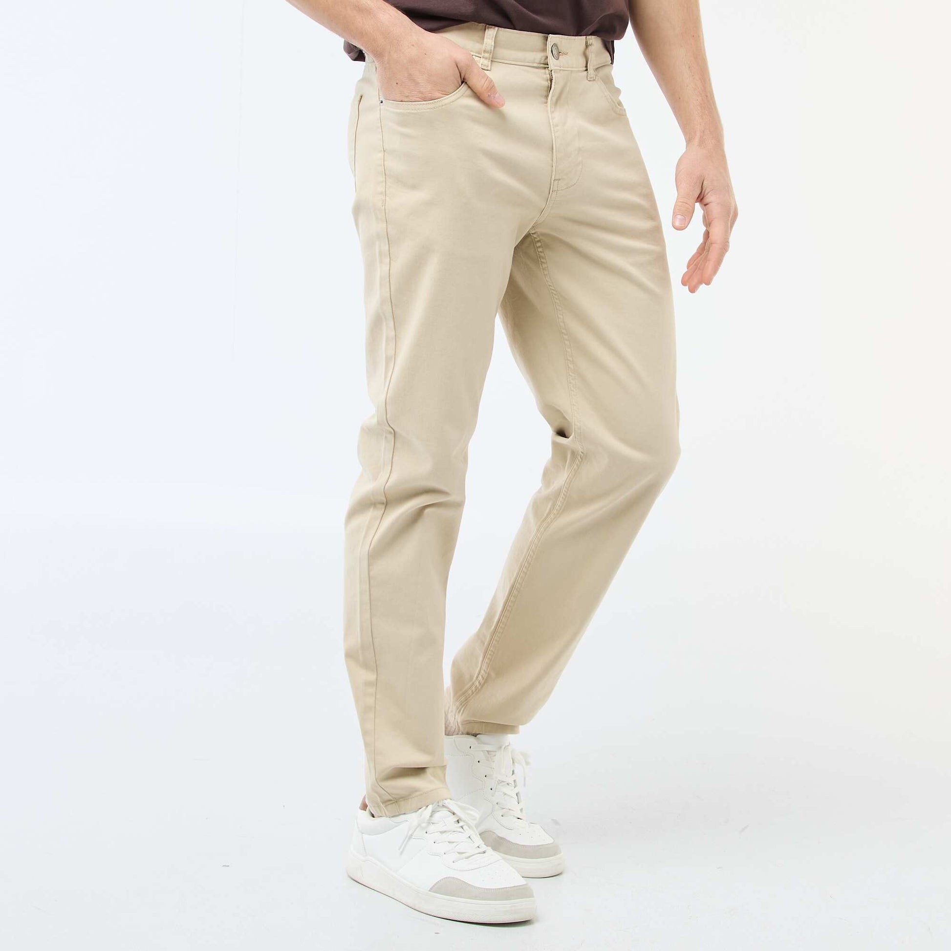 Chino slim 5 poches - L32 BEIGE