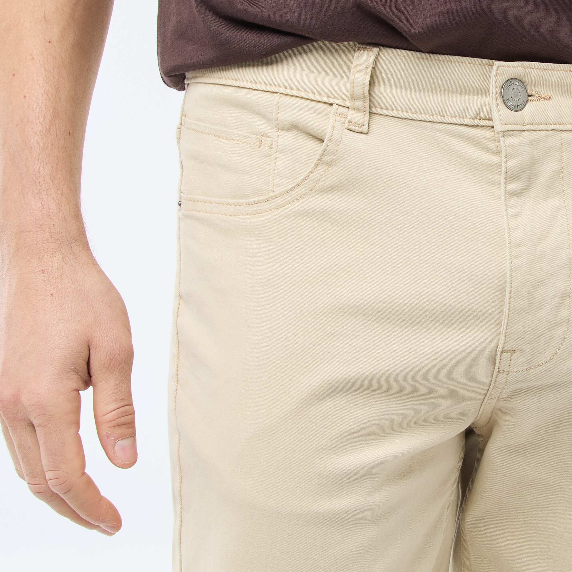 Chino slim 5 poches - L32 BEIGE