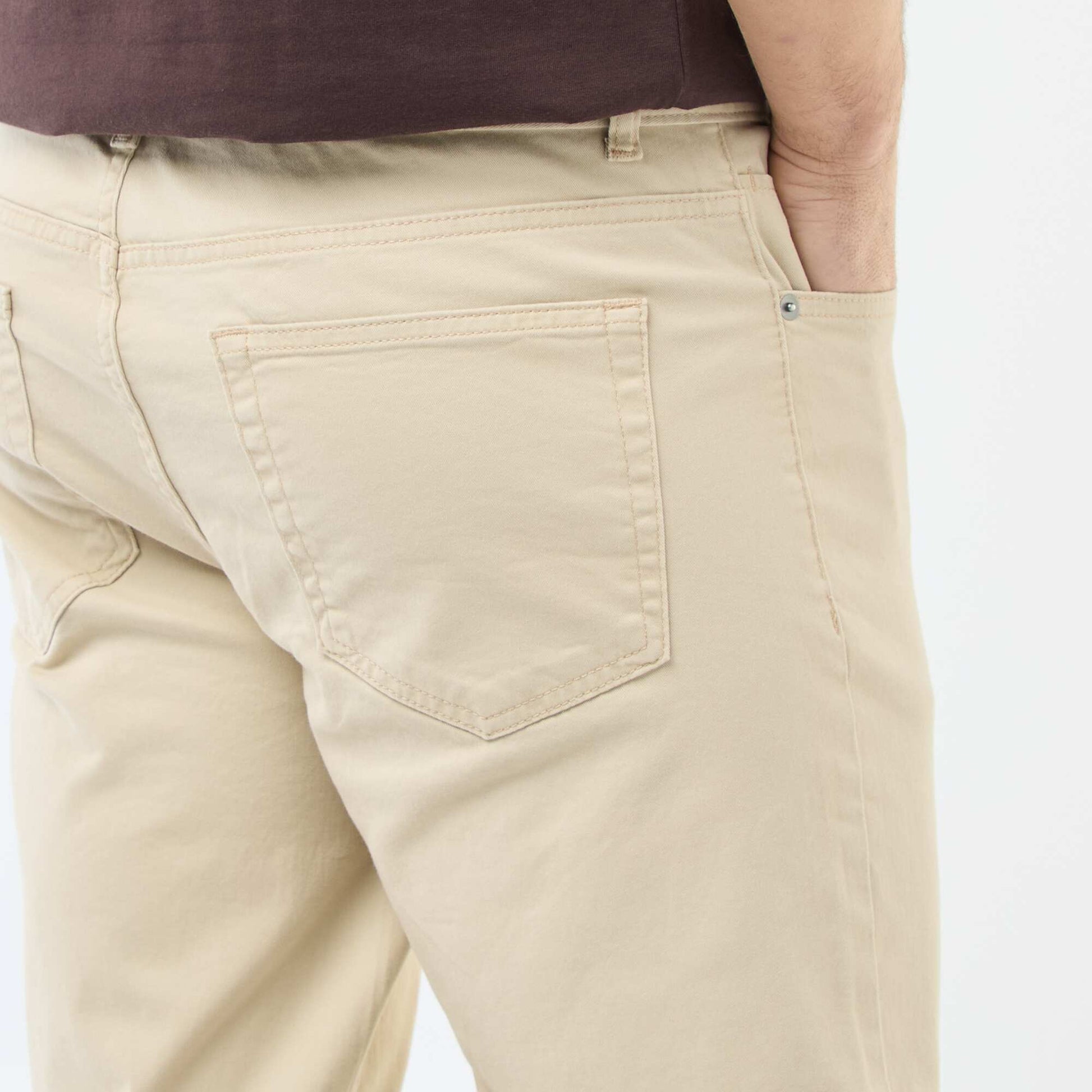 Chino slim 5 poches - L32 BEIGE