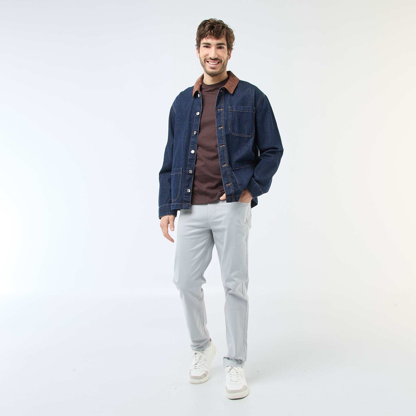 Chino slim 5 poches - L32 GRIS