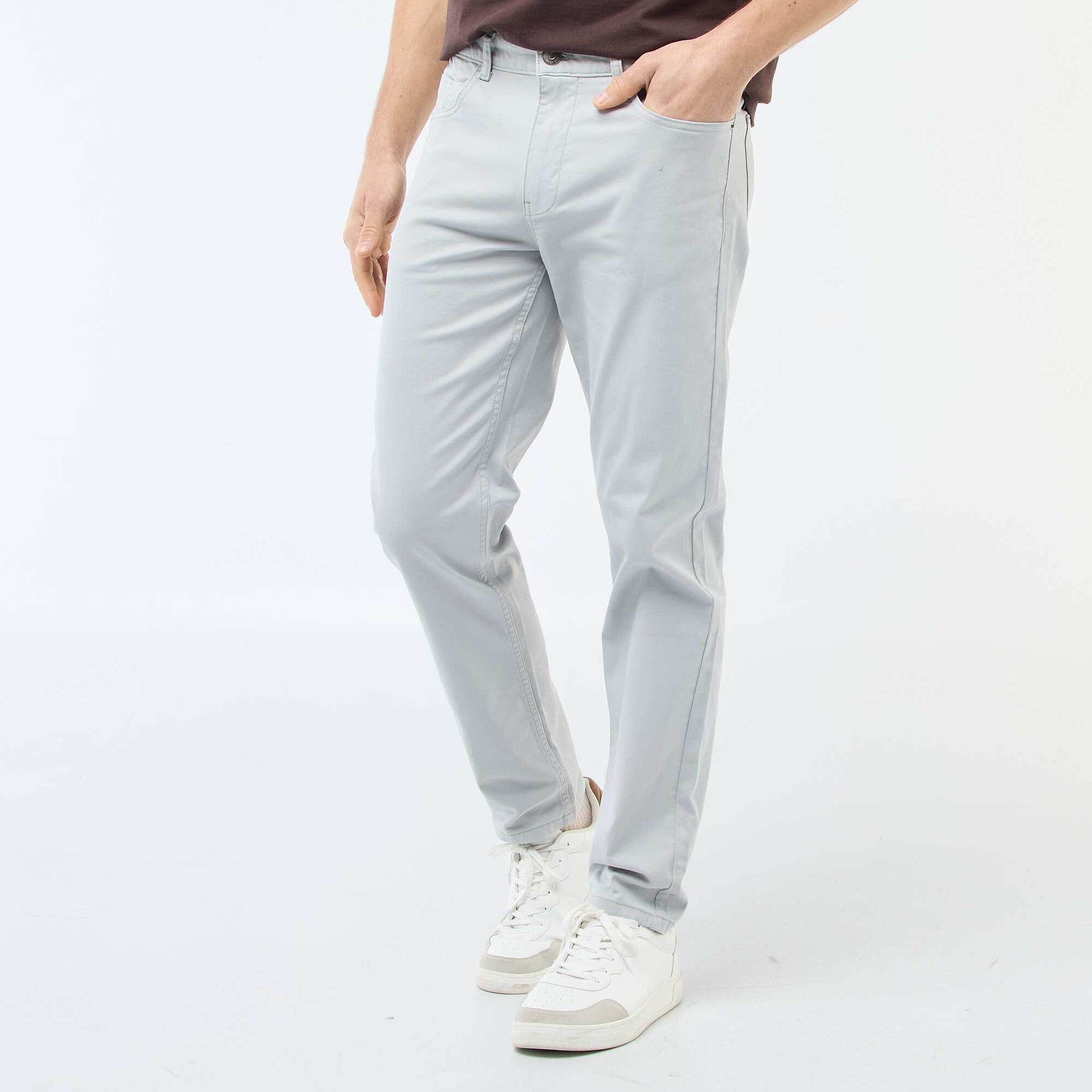 Chino slim 5 poches - L32 GRIS