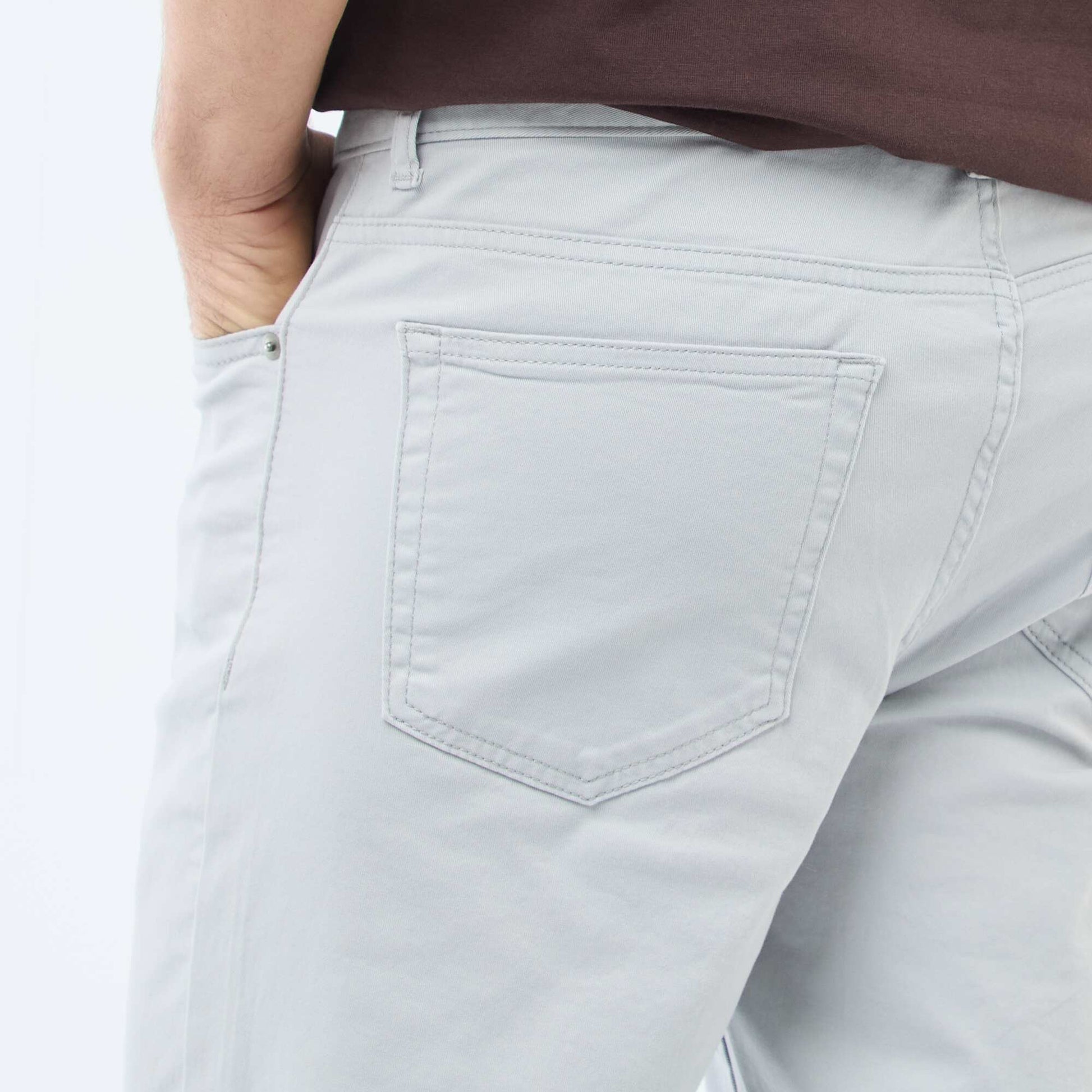 Chino slim 5 poches - L32 GRIS