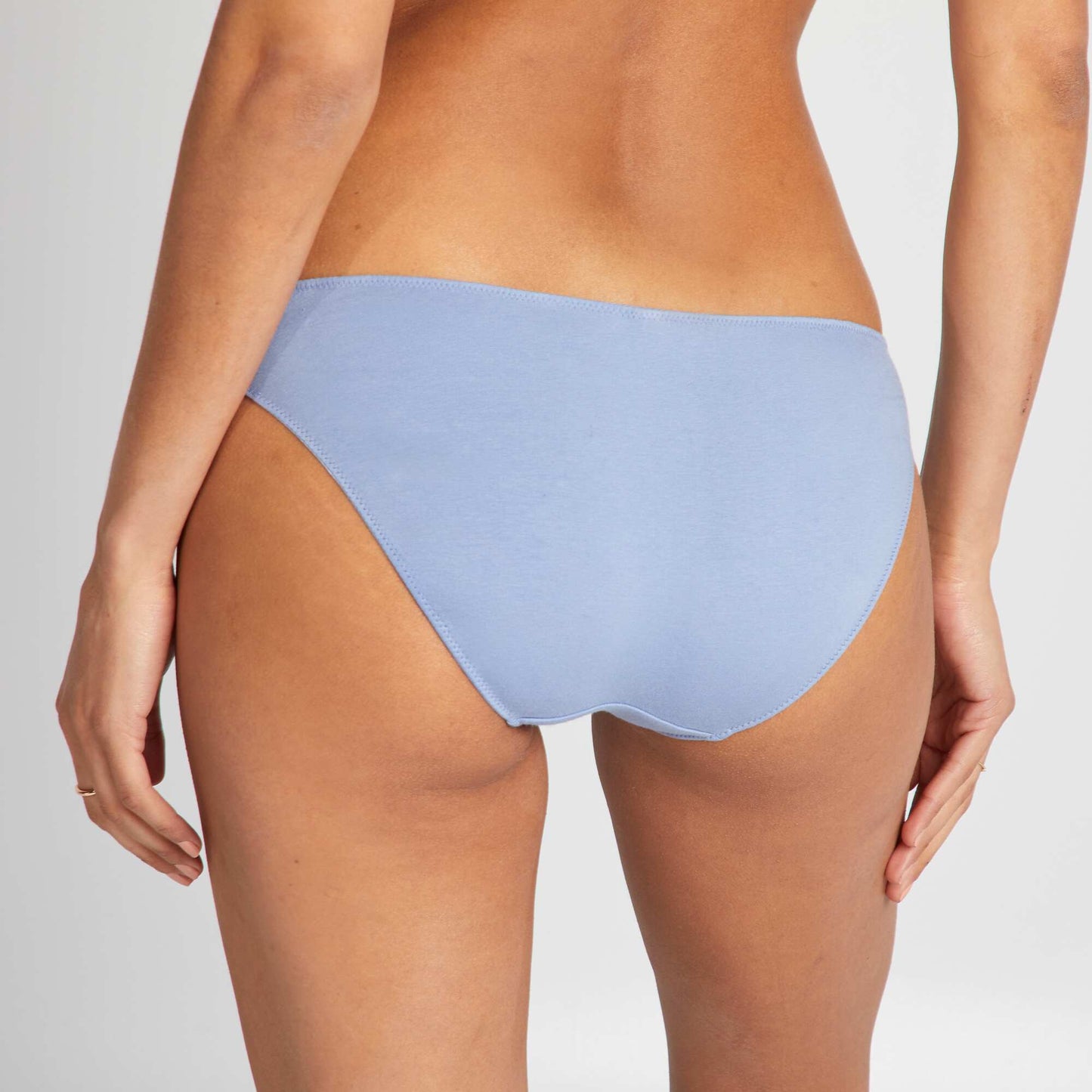 Culotte coton galon dentelle Bleu