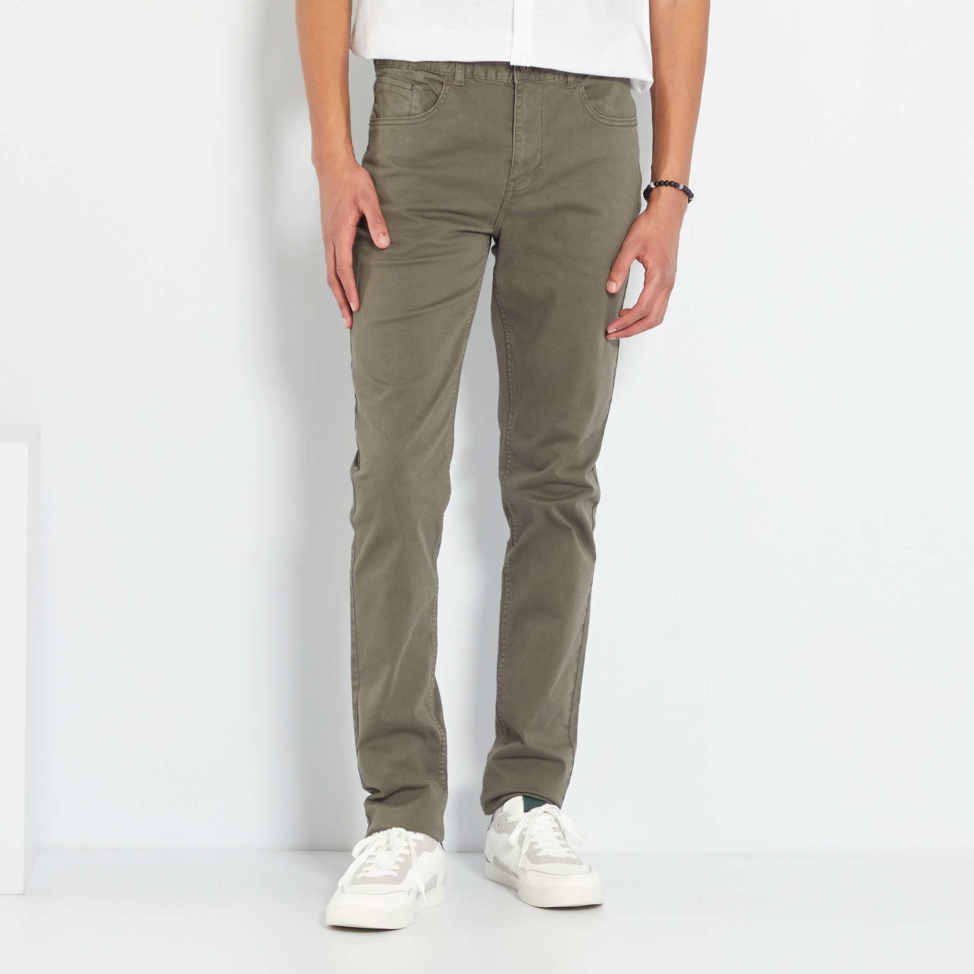 Pantalon slim L38 + de 2m KAKI CLAIR