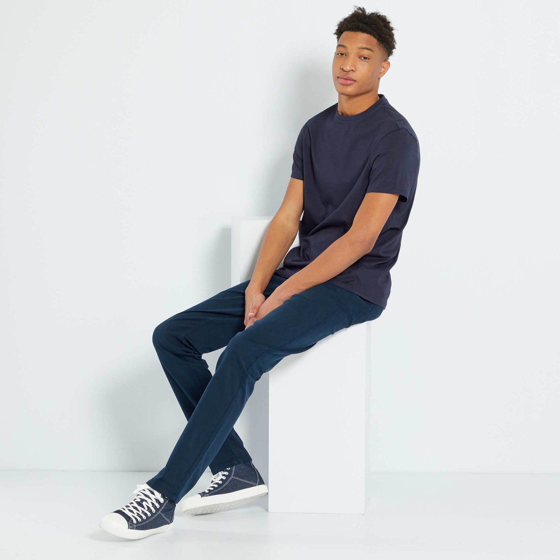 Pantalon slim L38 + de 2m BLEU MARINE