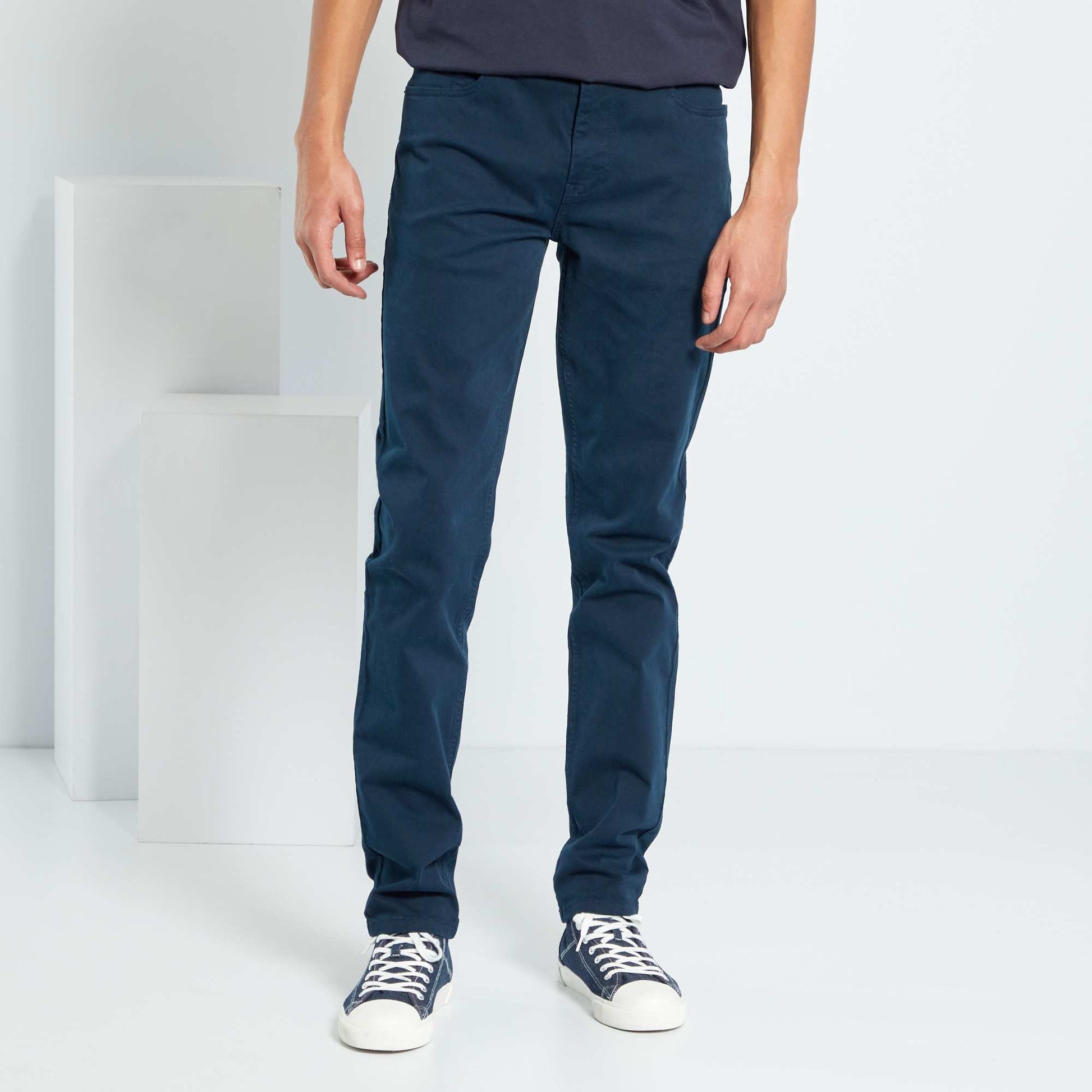 Pantalon slim L38 + de 2m BLEU MARINE