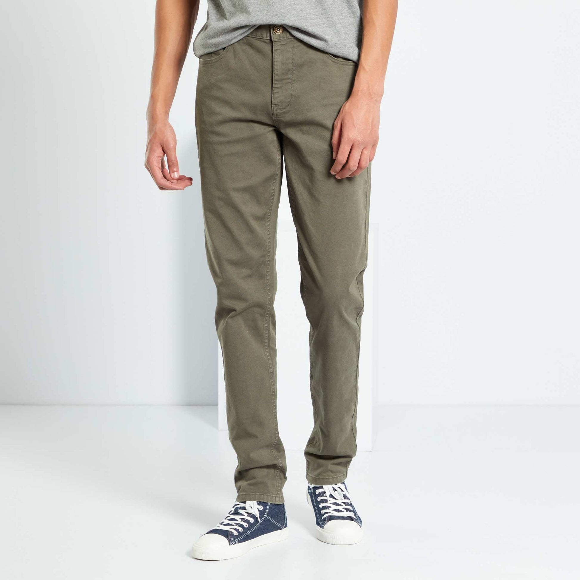 Pantalon slim L36 +1m90 KAKI CLAIR