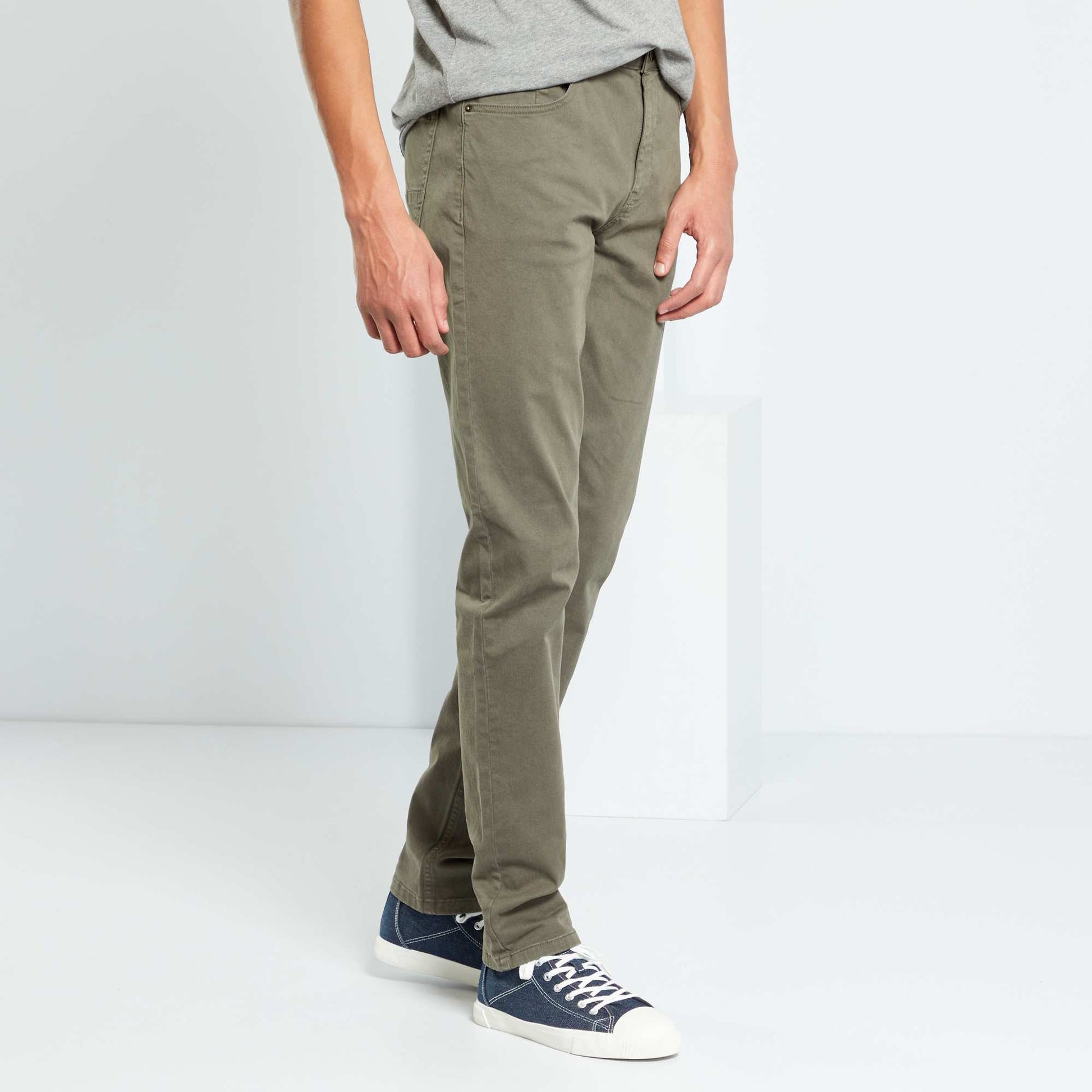 Pantalon slim L36 +1m90 KAKI CLAIR