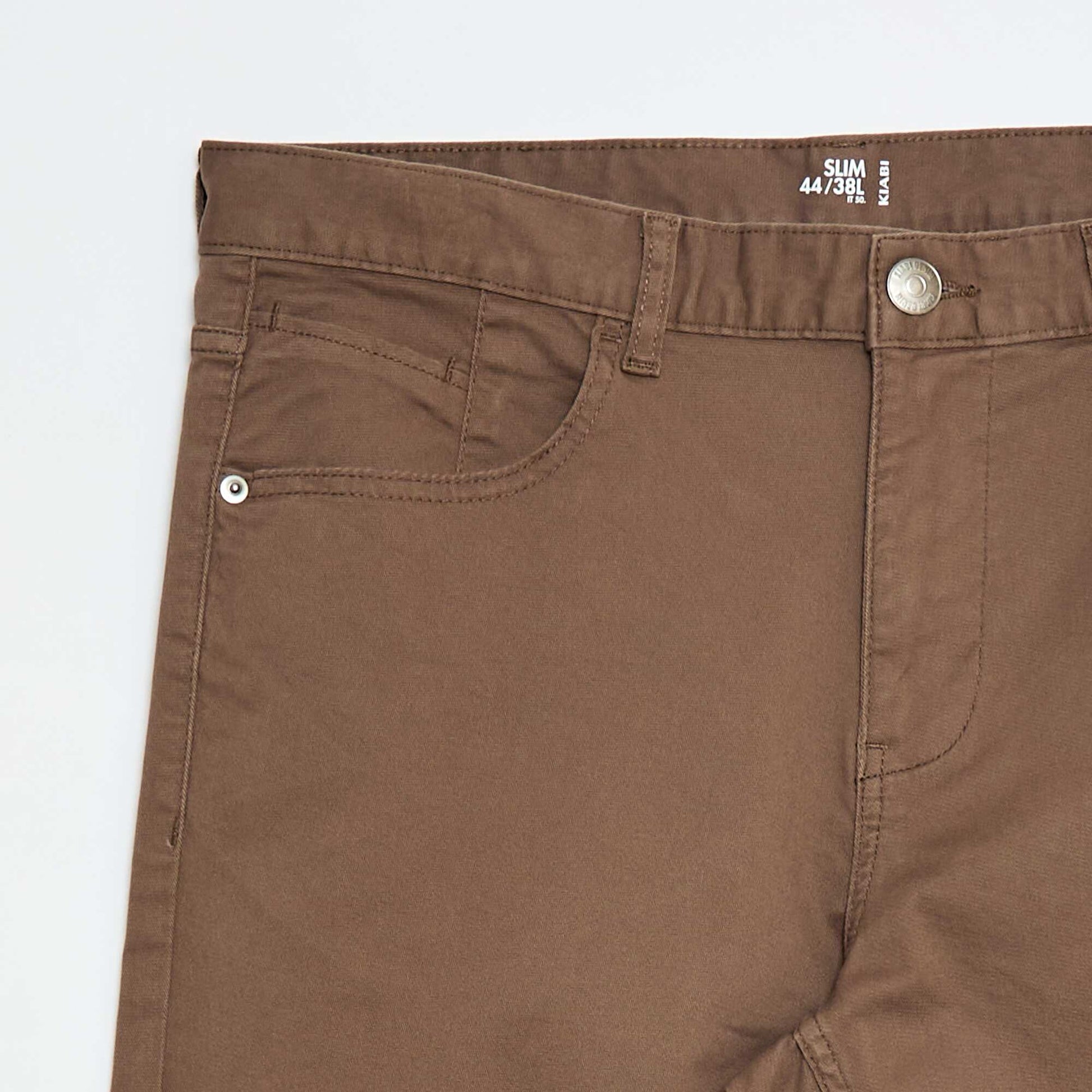 Pantalon slim L36 +1m90 MARRON