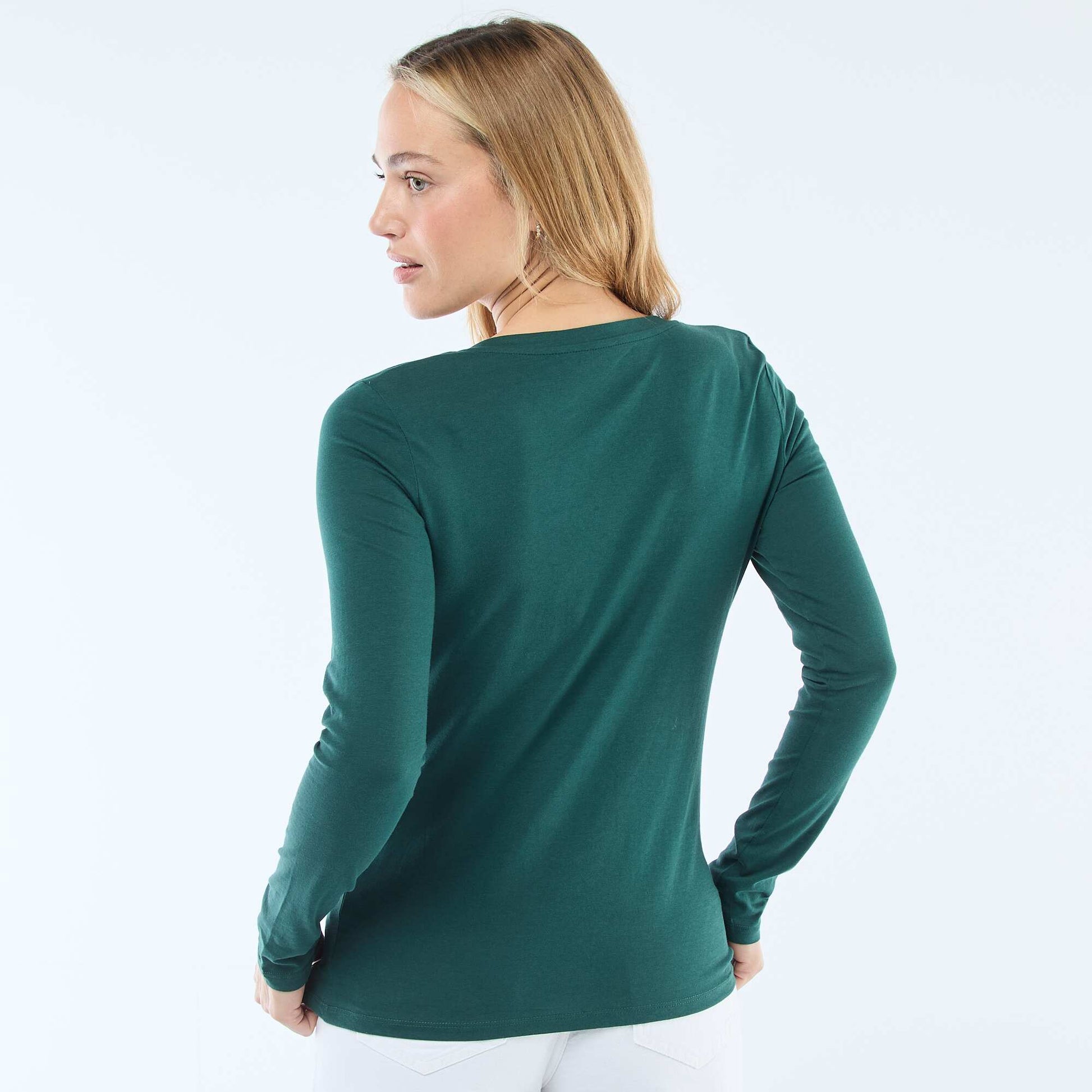 T-shirt col V VERT