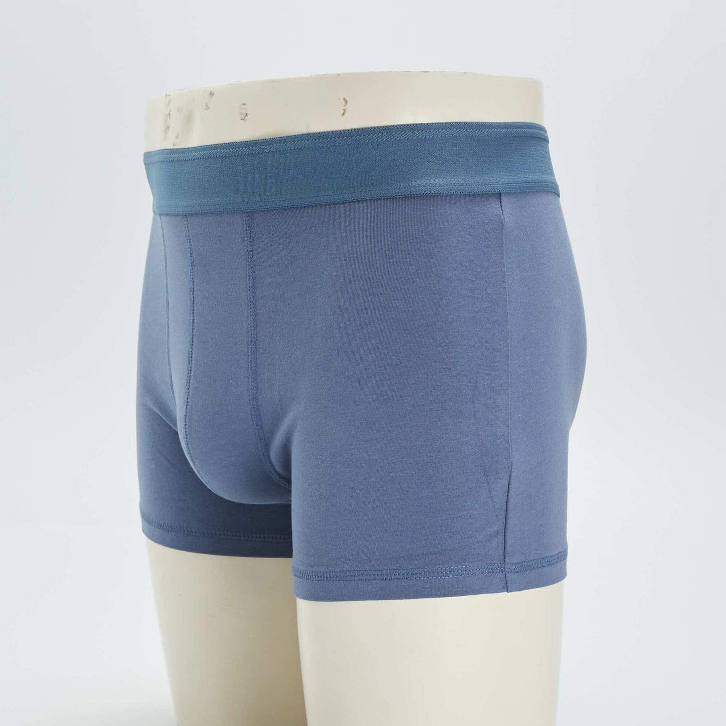 Lot de 3 boxers unis Bleu marine/bleu/ocre