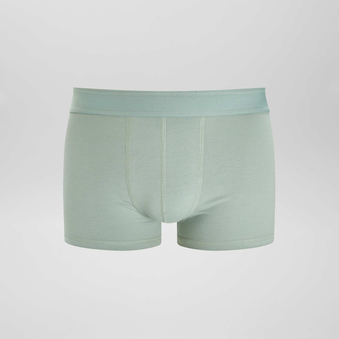 Lot de 3 boxers unis Kaki/blanc/vert