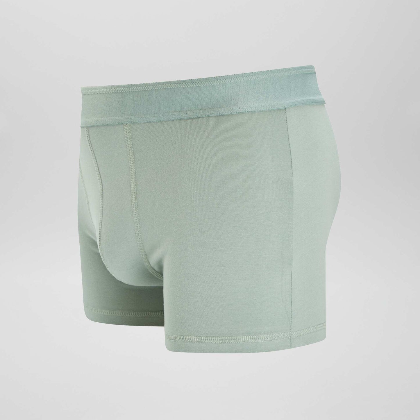 Lot de 3 boxers unis Kaki/blanc/vert