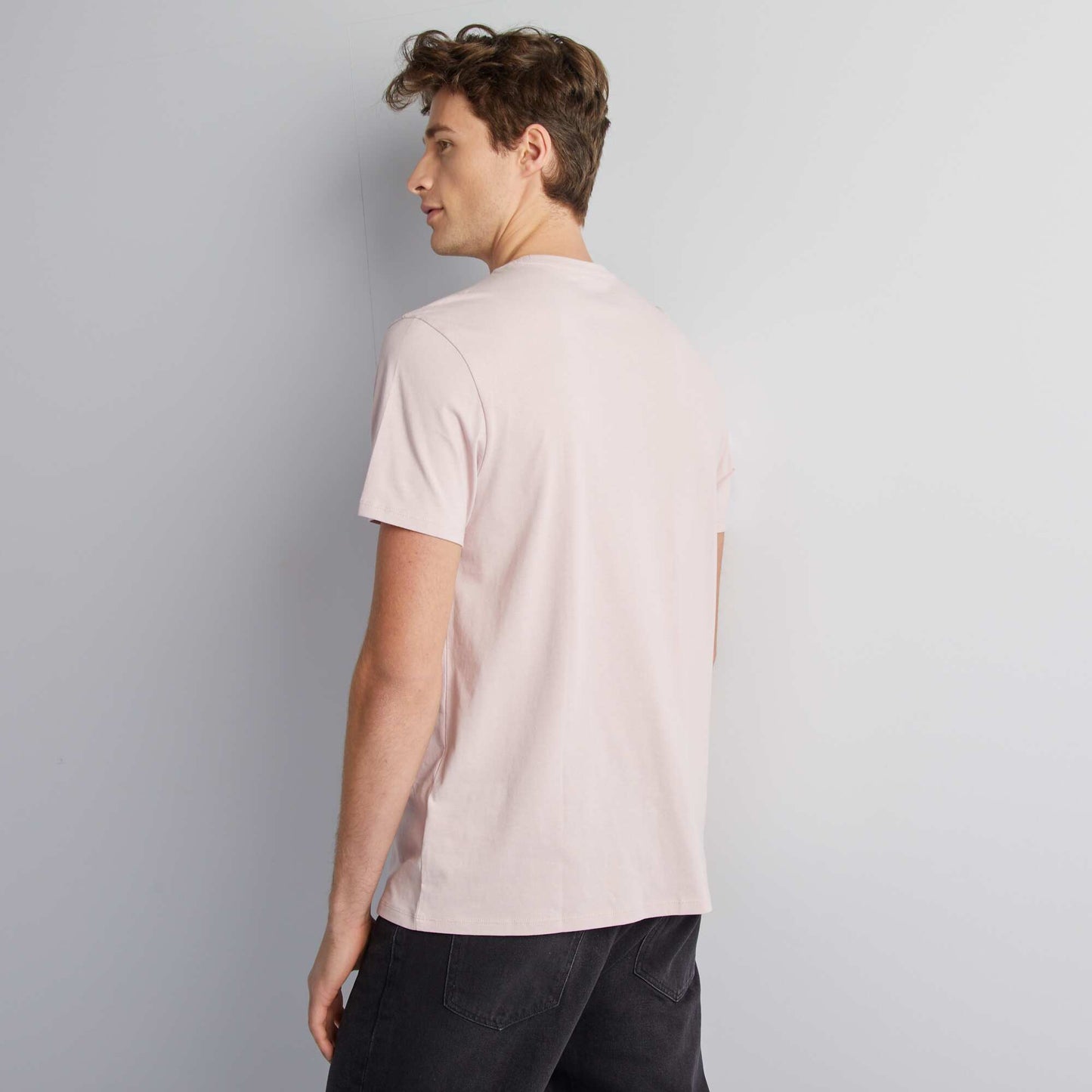 T-shirt uni pur coton +1m90 LILAS PâLE
