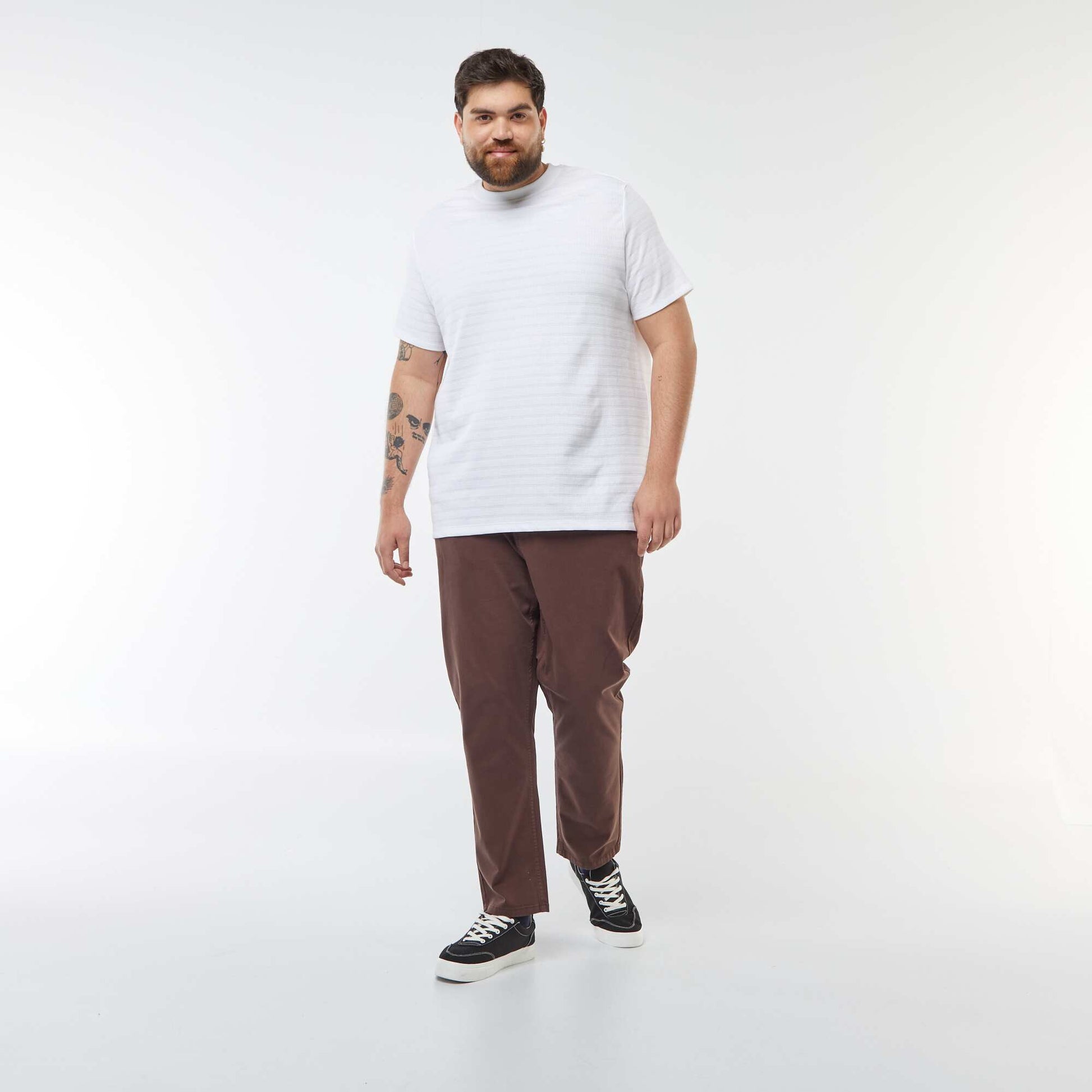 Pantalon slim - L32 MARRON