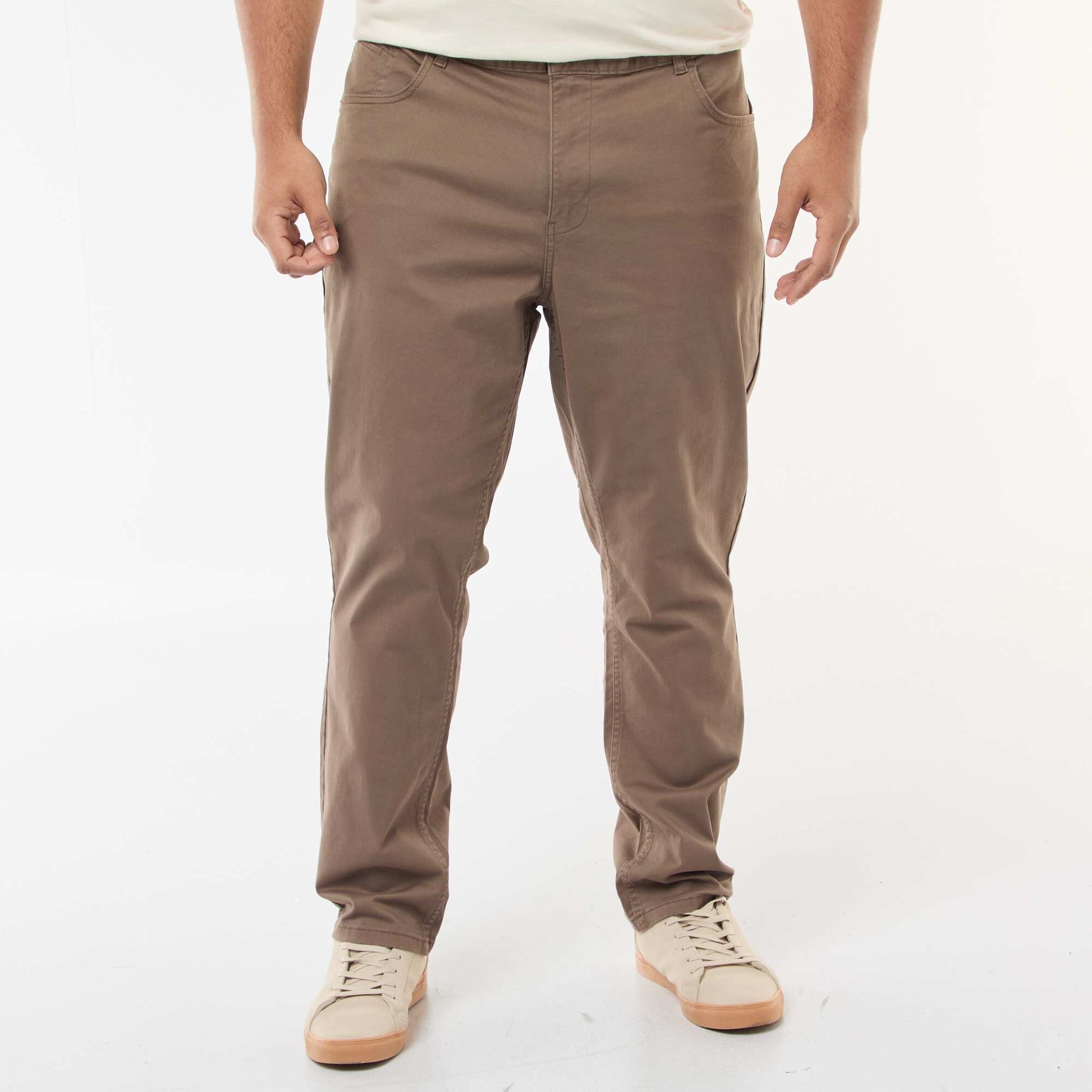 Pantalon slim - L32 MARRON