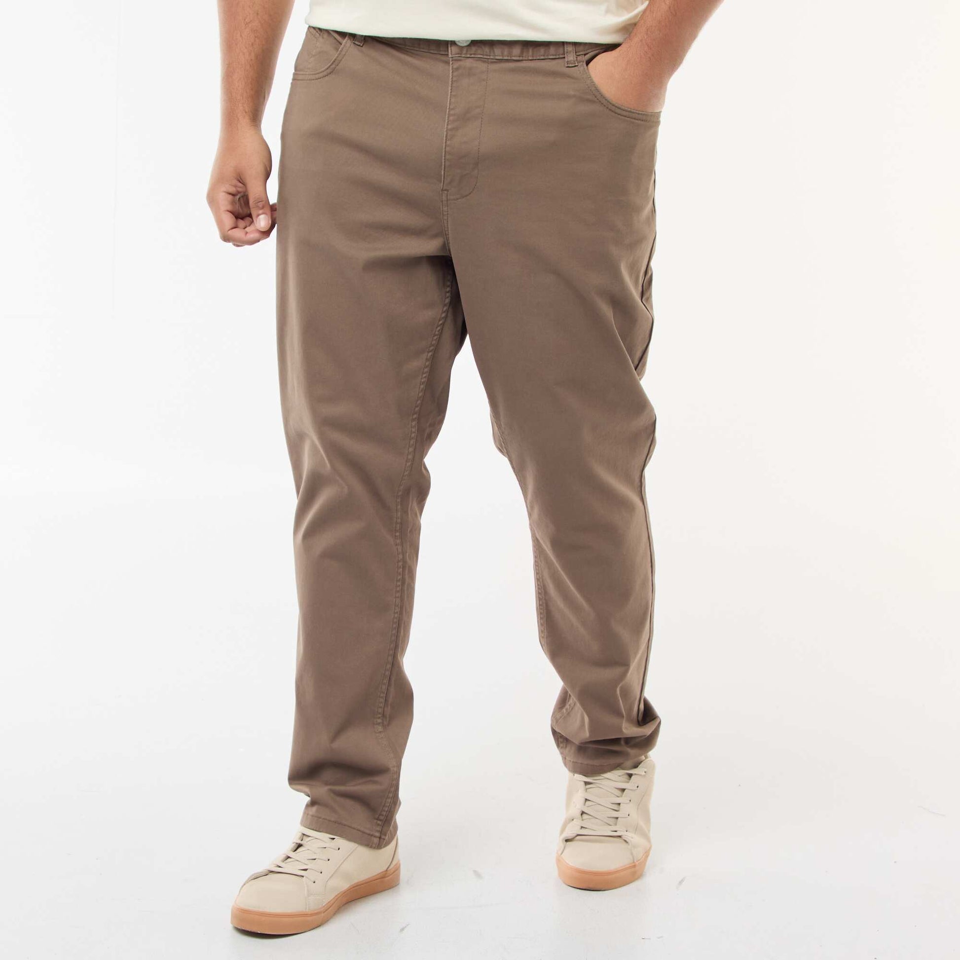 Pantalon slim - L32 MARRON