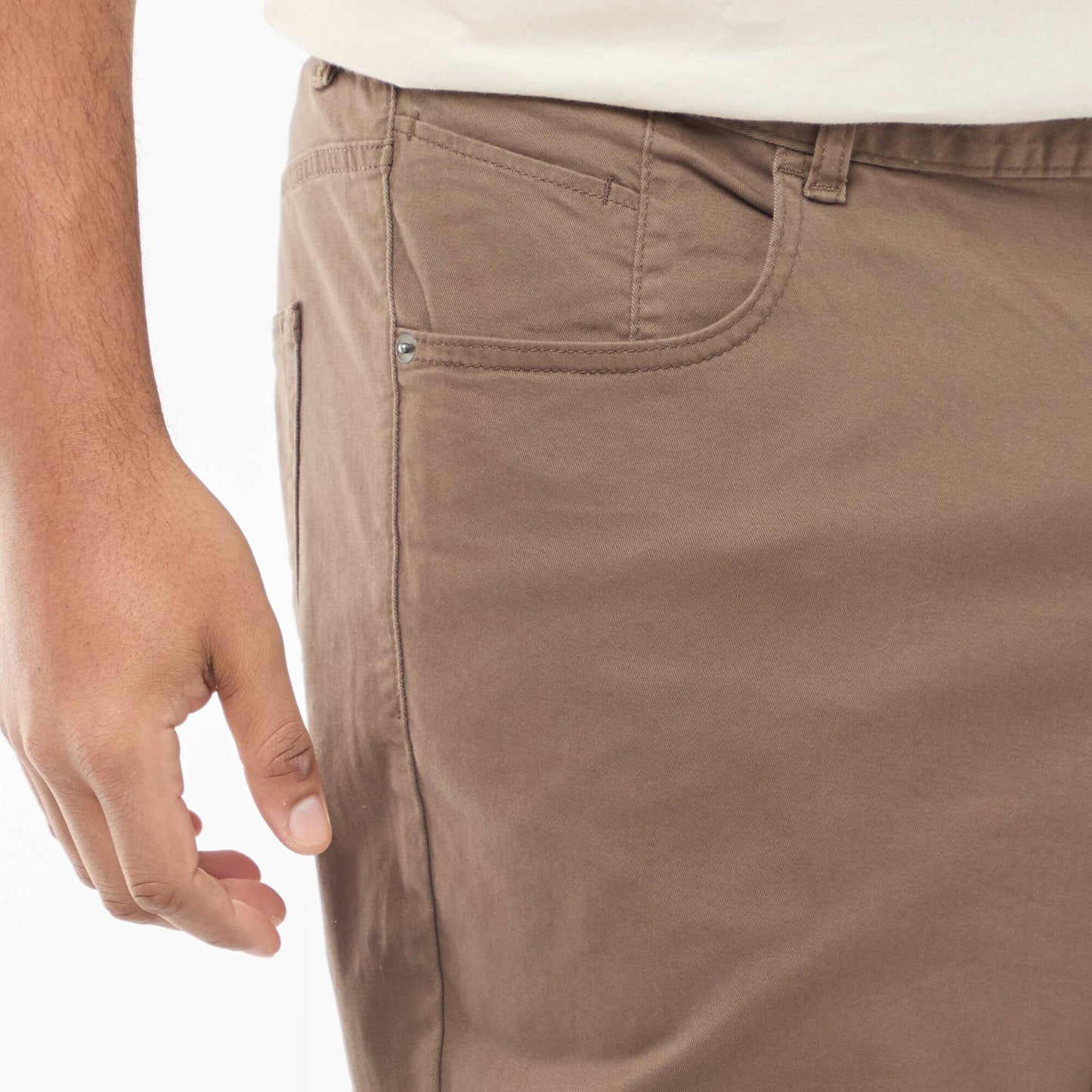 Pantalon slim - L32 MARRON