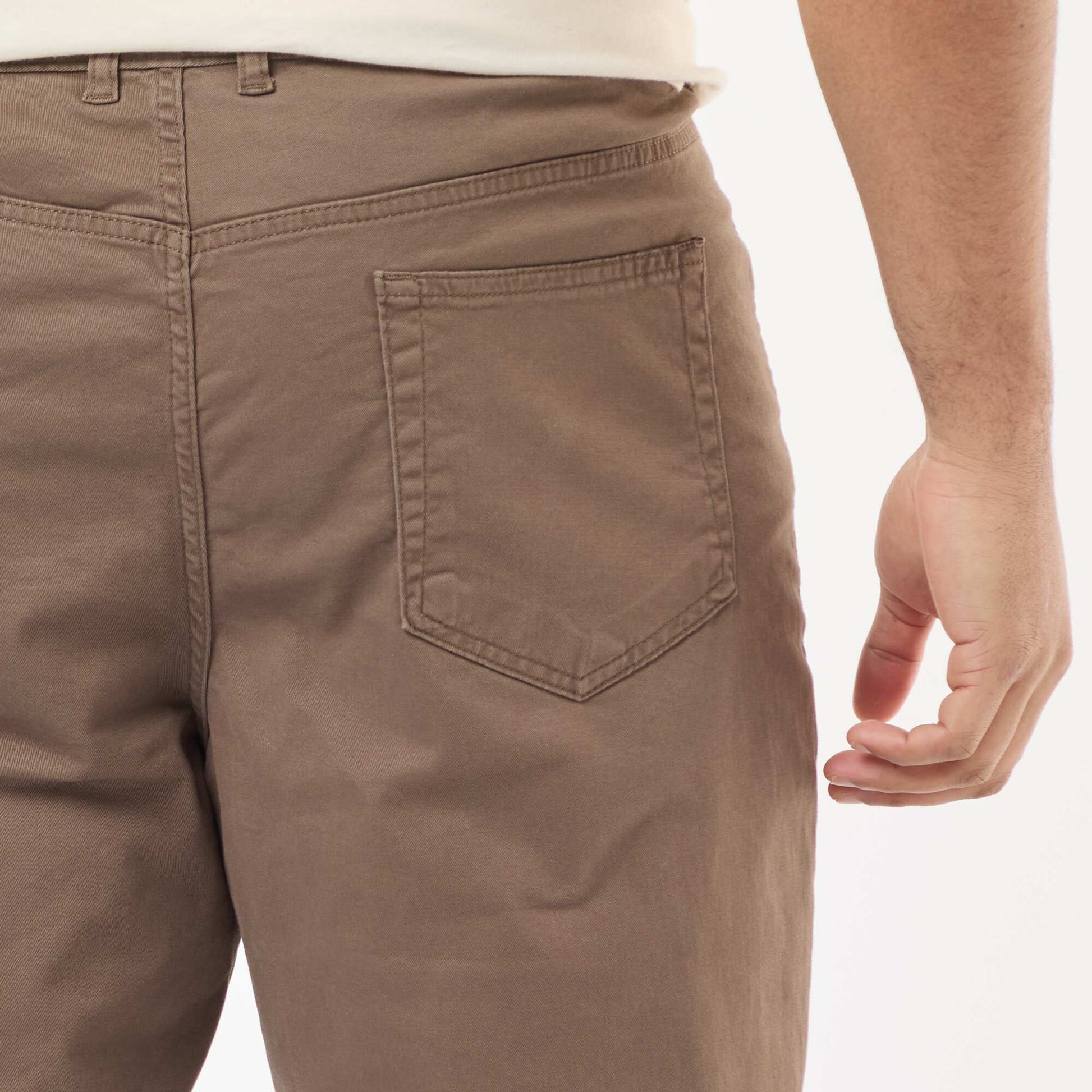 Pantalon slim - L32 MARRON