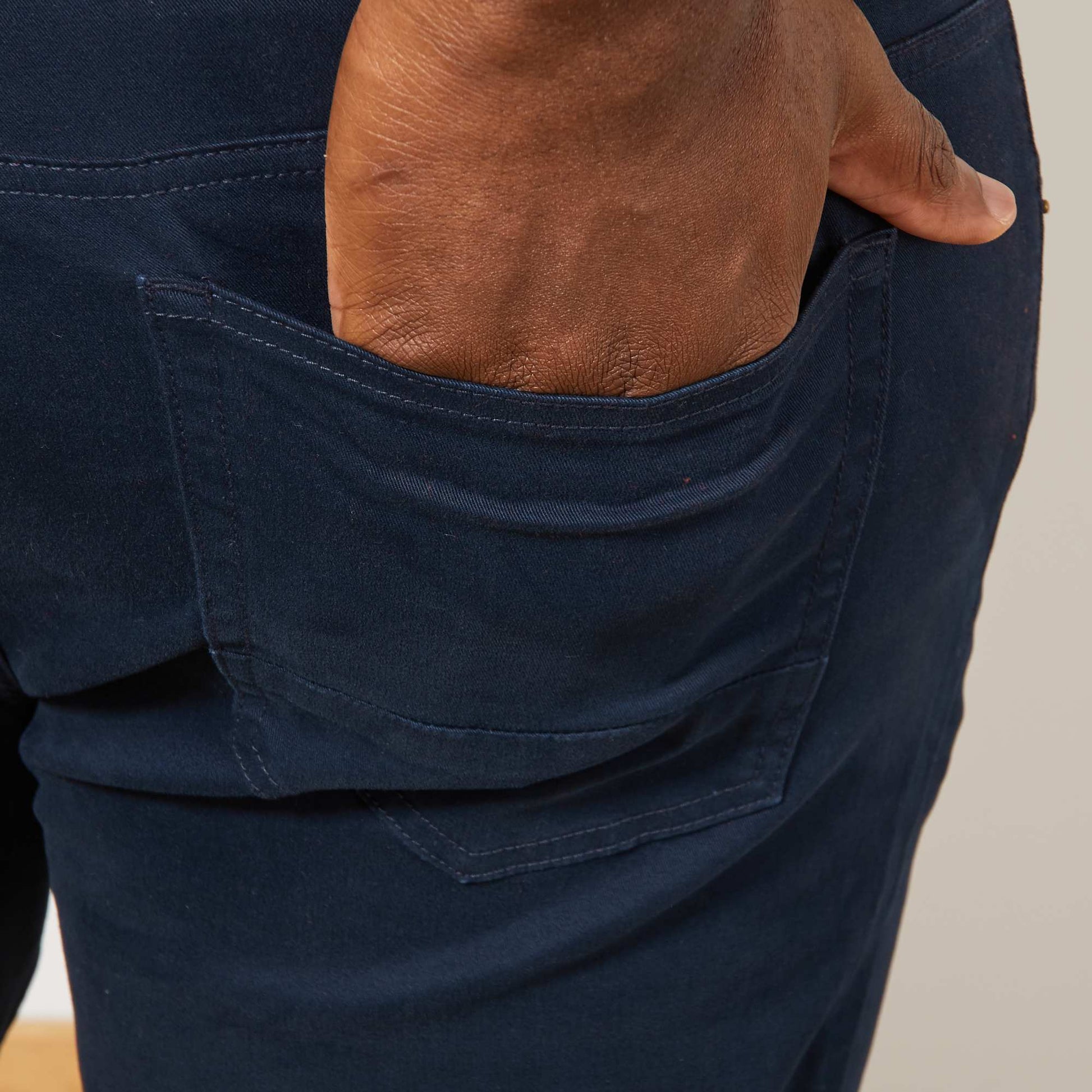 Pantalon slim - L32 BLEU MARINE