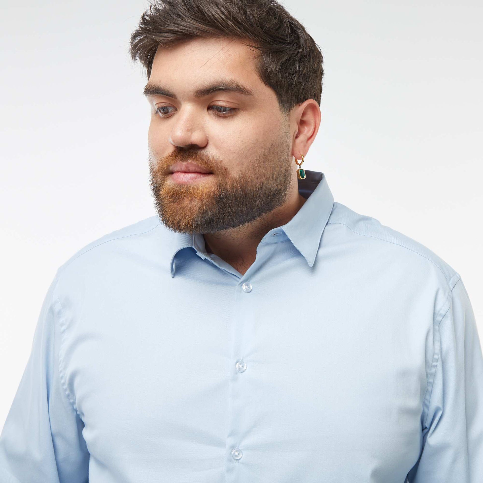 Chemise droite et stretch BLEU
