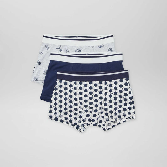 Lot de 3 boxers Gris/bleu marine