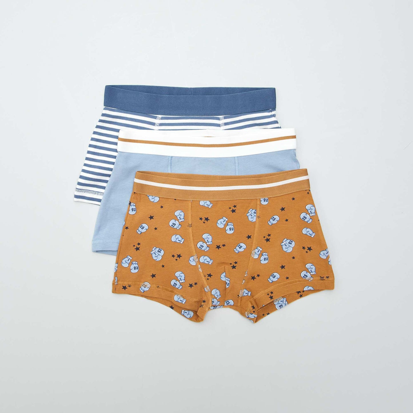 Lot de 3 boxers Marron/bleu