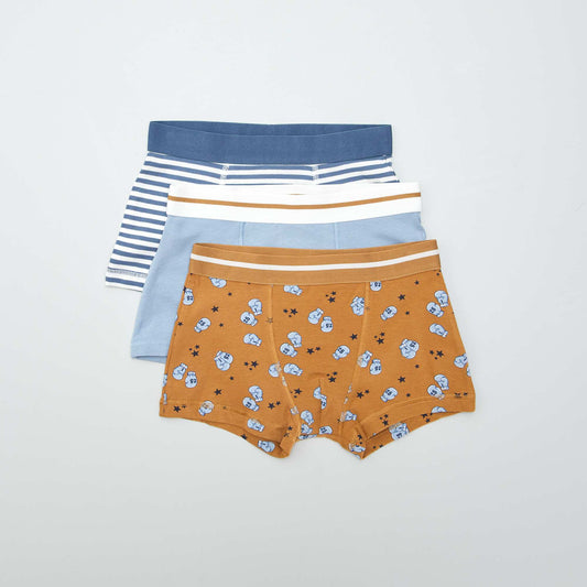 Lot de 3 boxers Marron/bleu