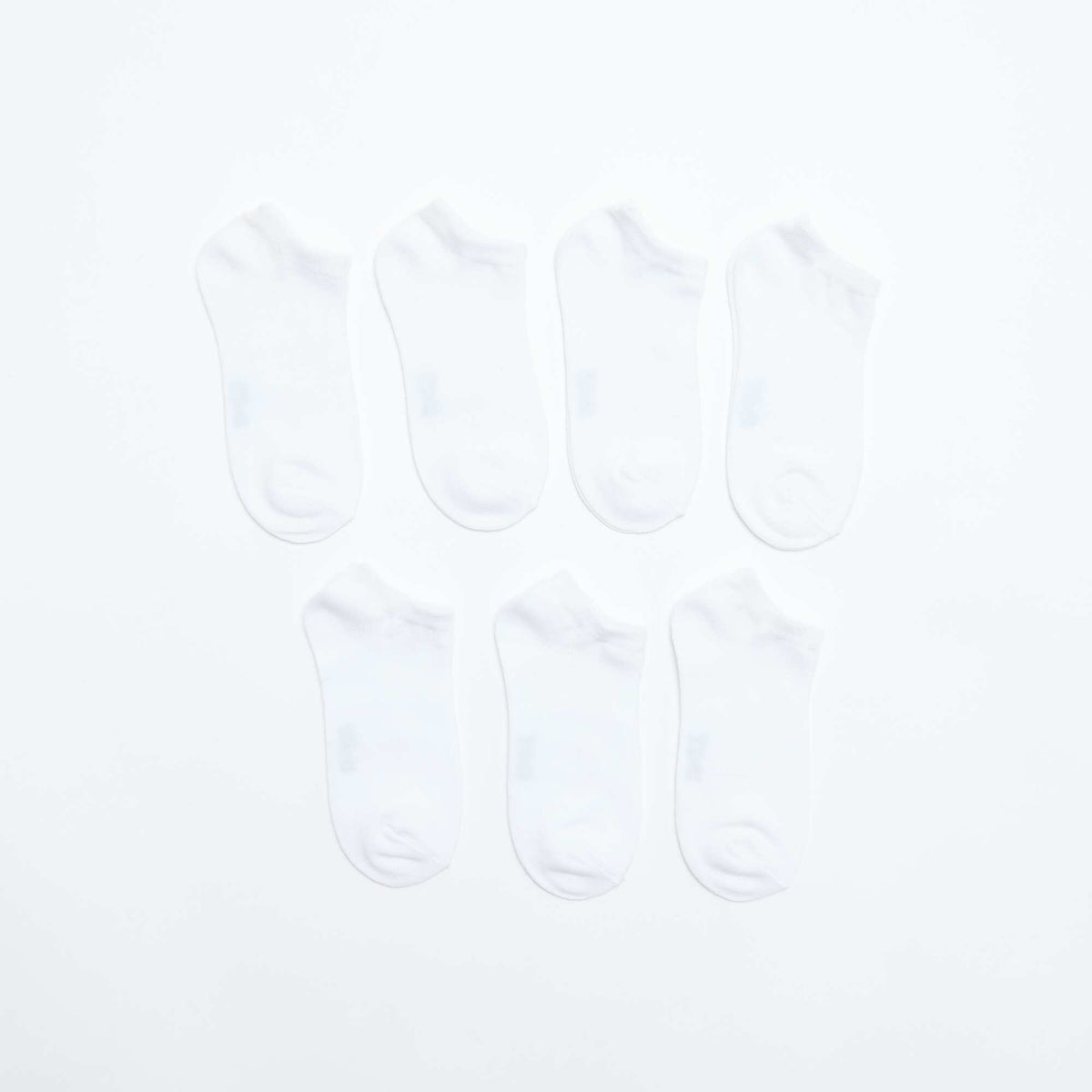 Lot de 7 paires de chaussettes invisibles BLANC