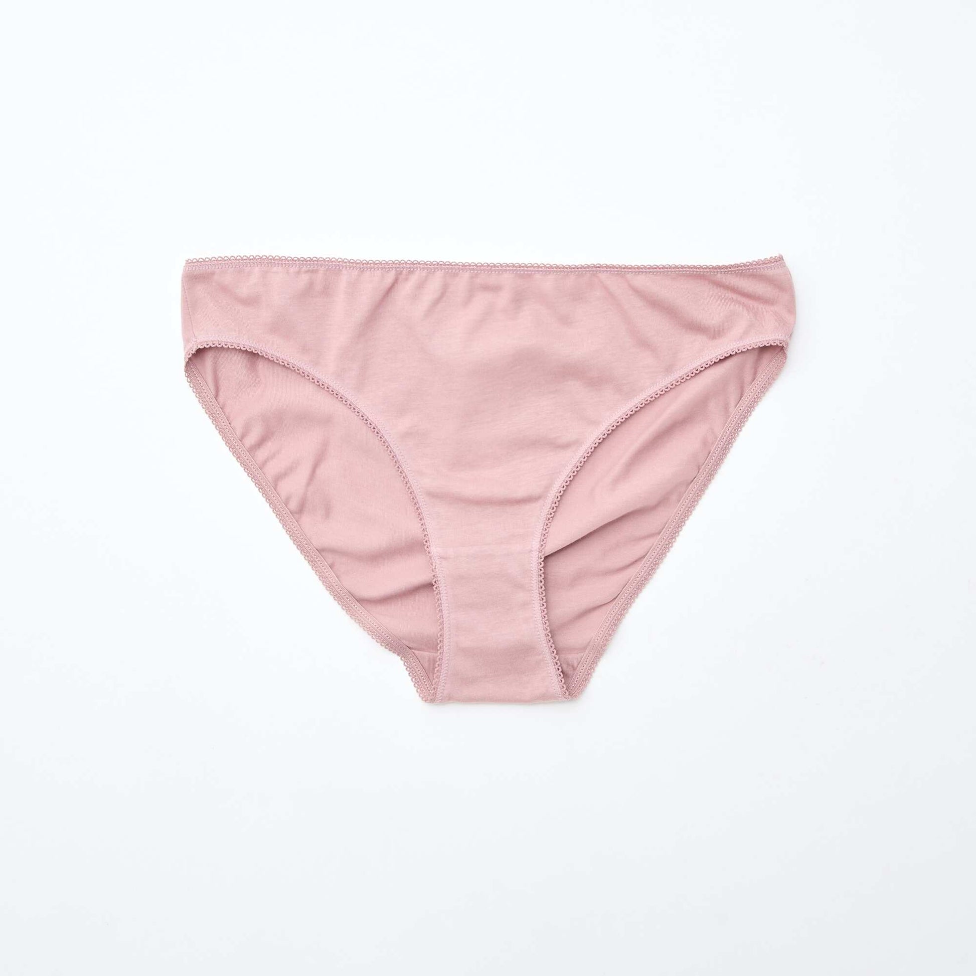 Lot de 5 culottes coton uni ROSE