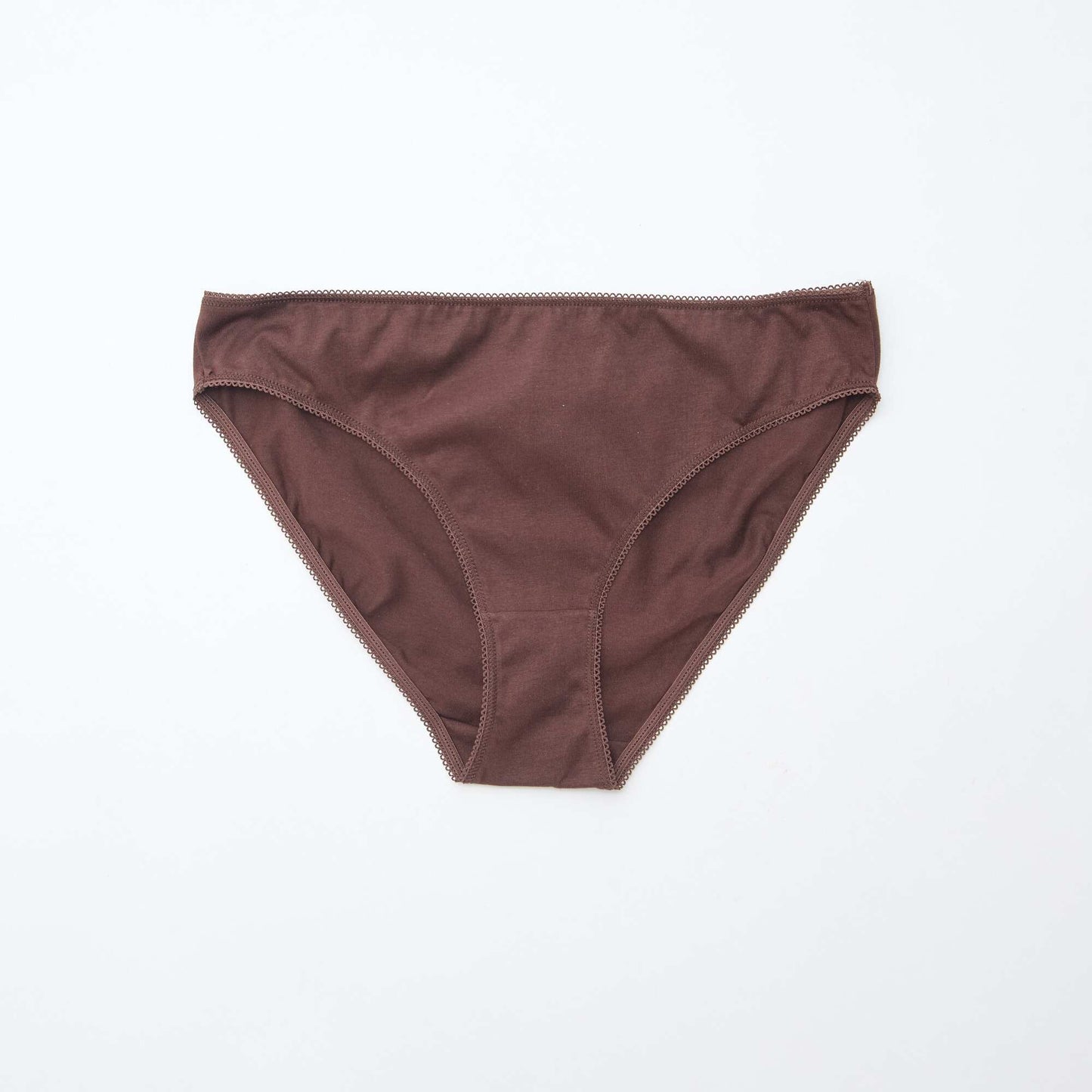 Lot de 5 culottes coton uni MARRON