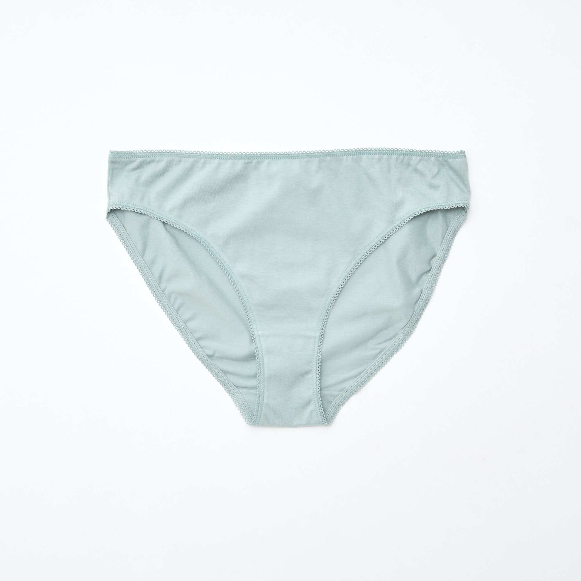 Lot de 5 culottes coton uni VERT